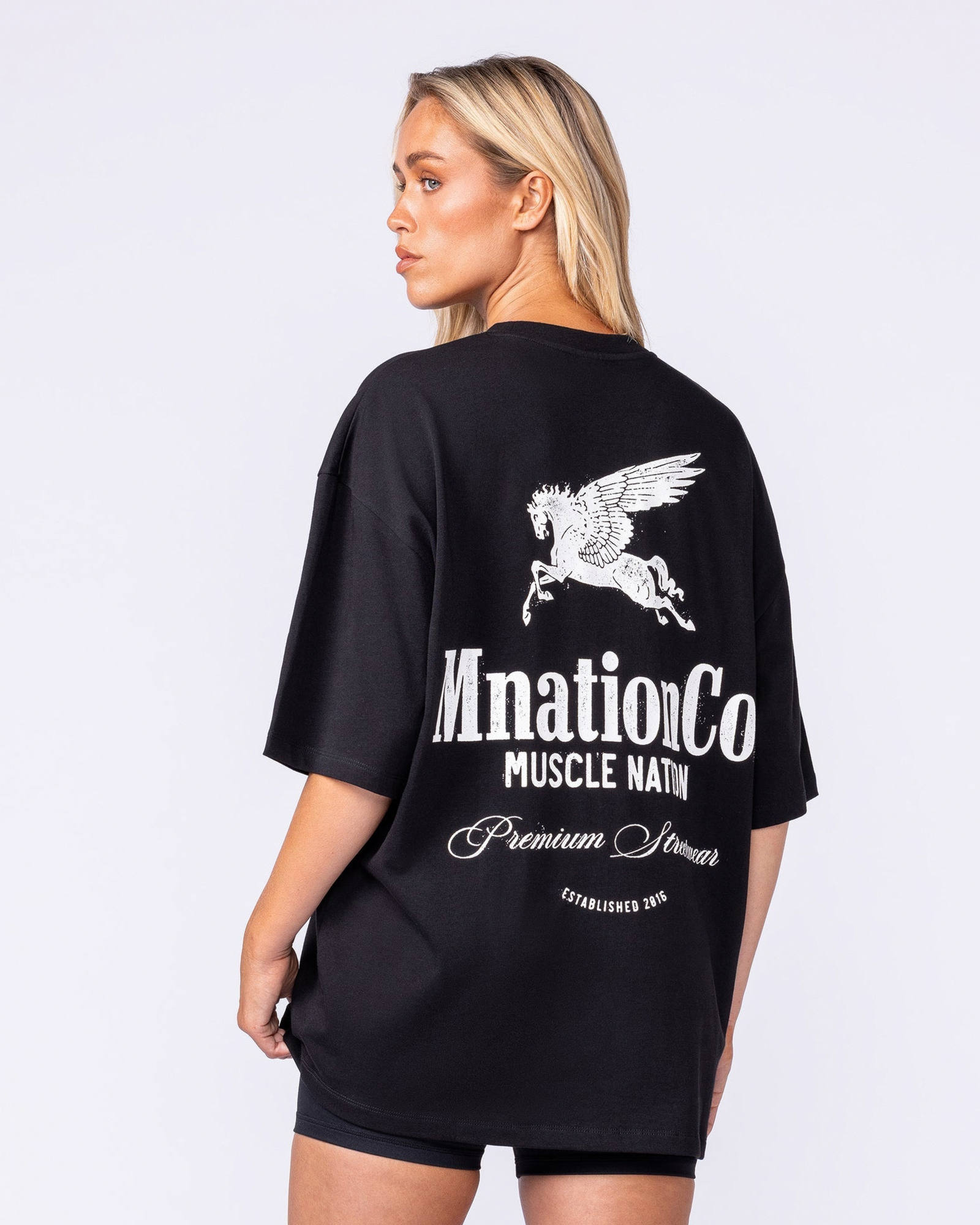 Pegasus Oversized Tee - Black