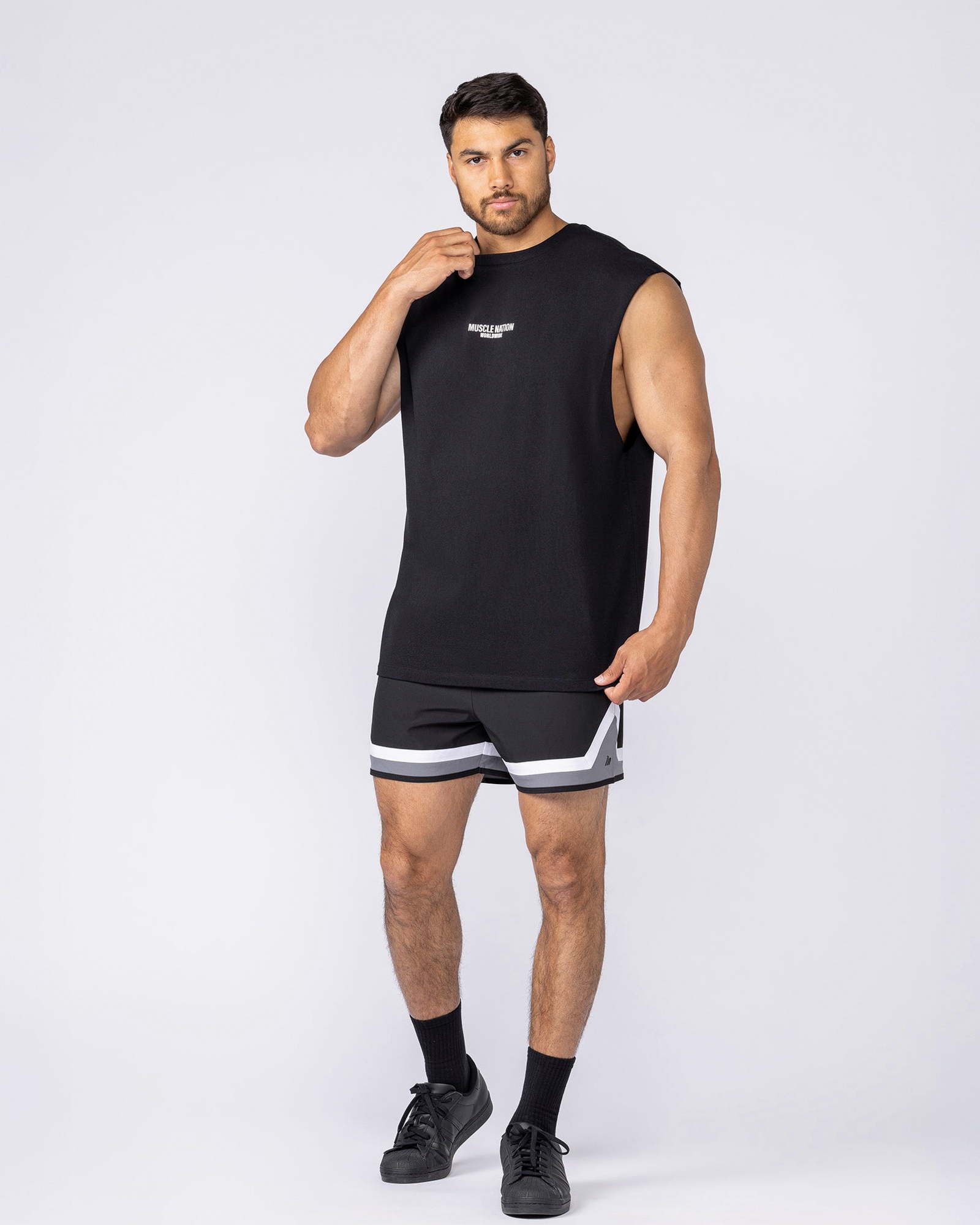 Player 4" Active Shorts - Black / Tornado