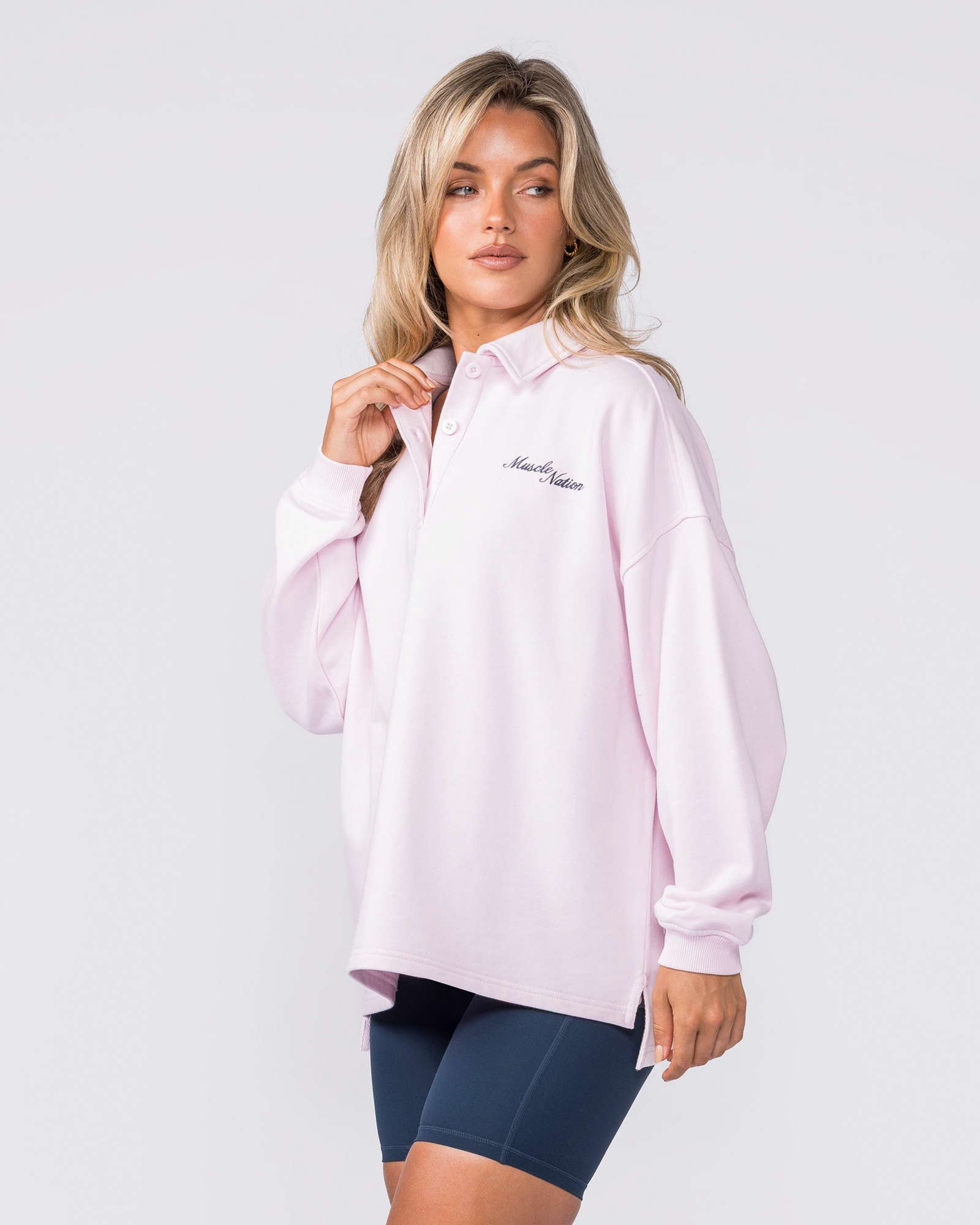 Polo Relaxed Pullover - Babydoll
