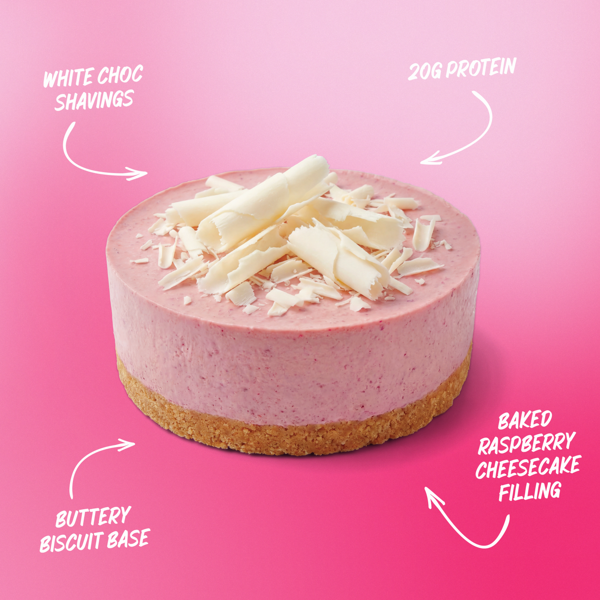 Protein Cheesecake - Raspberry White Chocolate