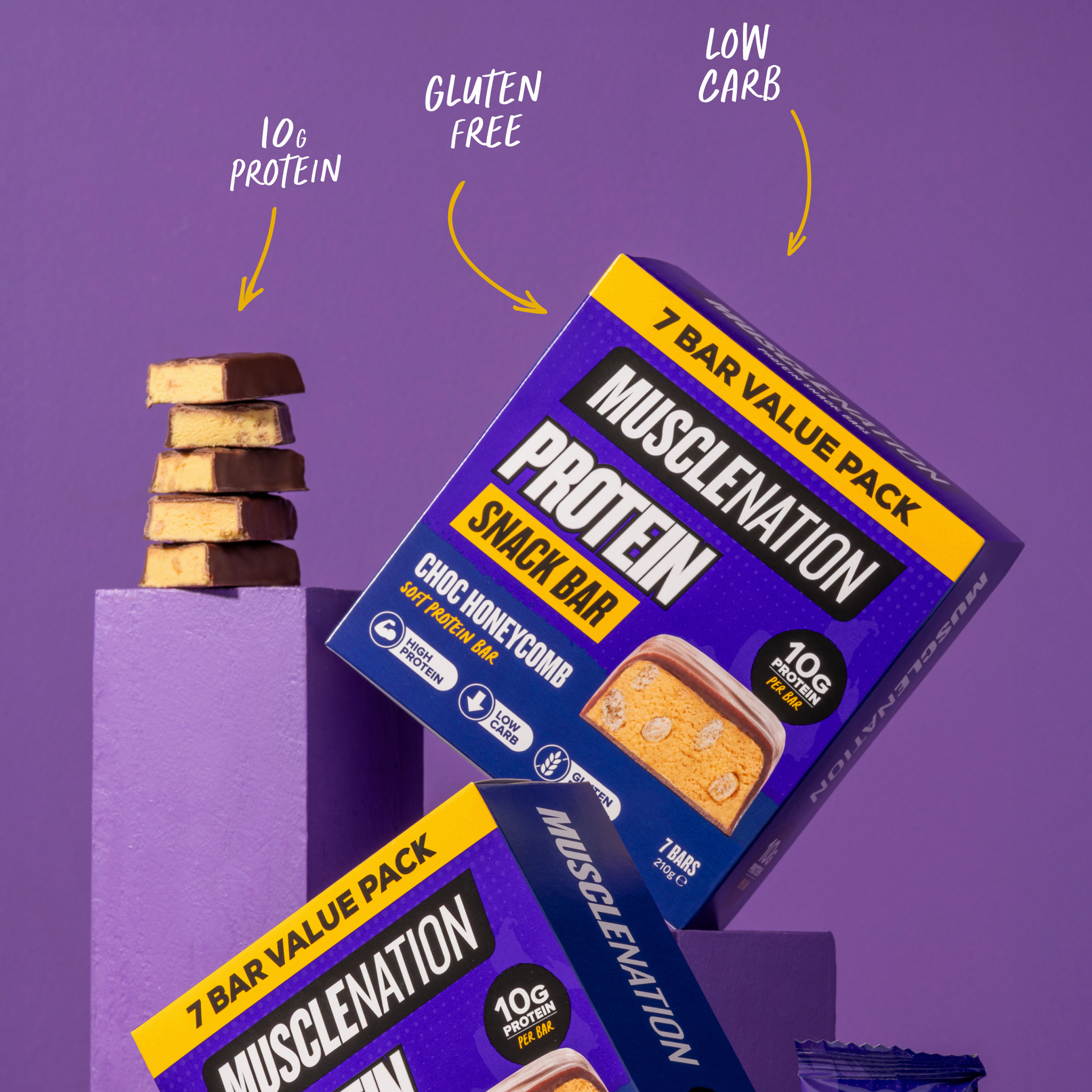 SNACK Protein Bar - Choc Honeycomb 7 Pack
