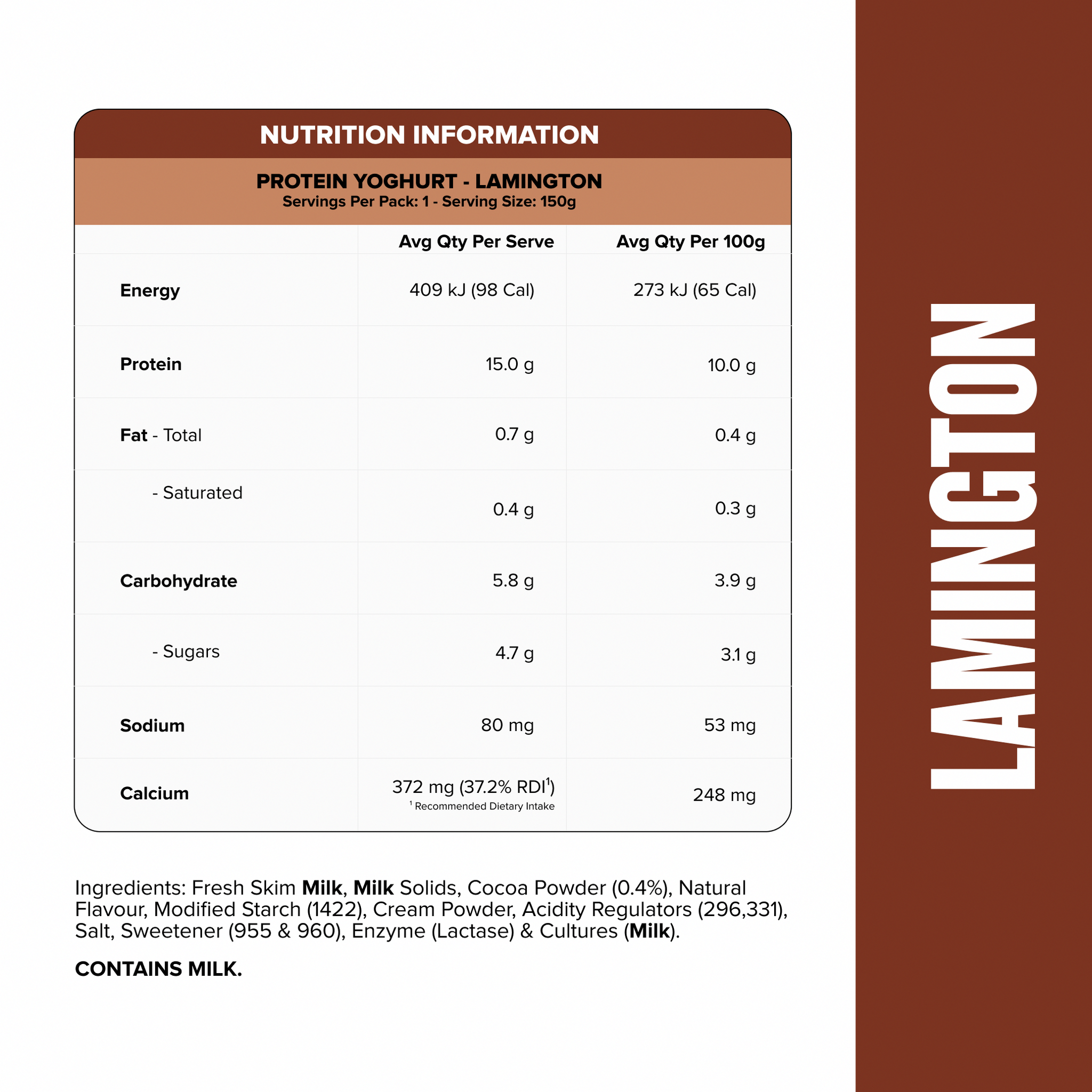 PROTEIN YOGHURT - Lamington Pouch