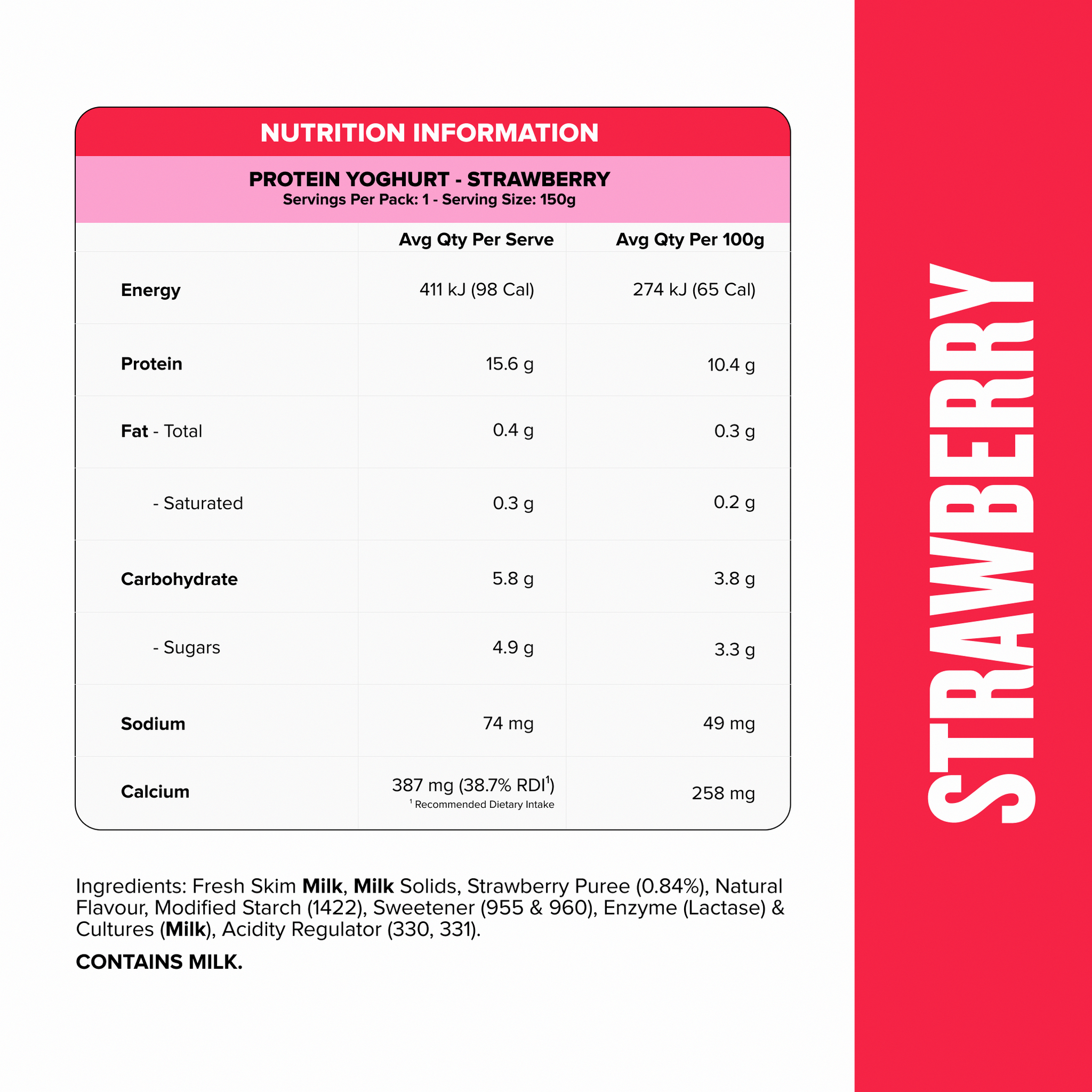 PROTEIN YOGHURT - Strawberry Pouch