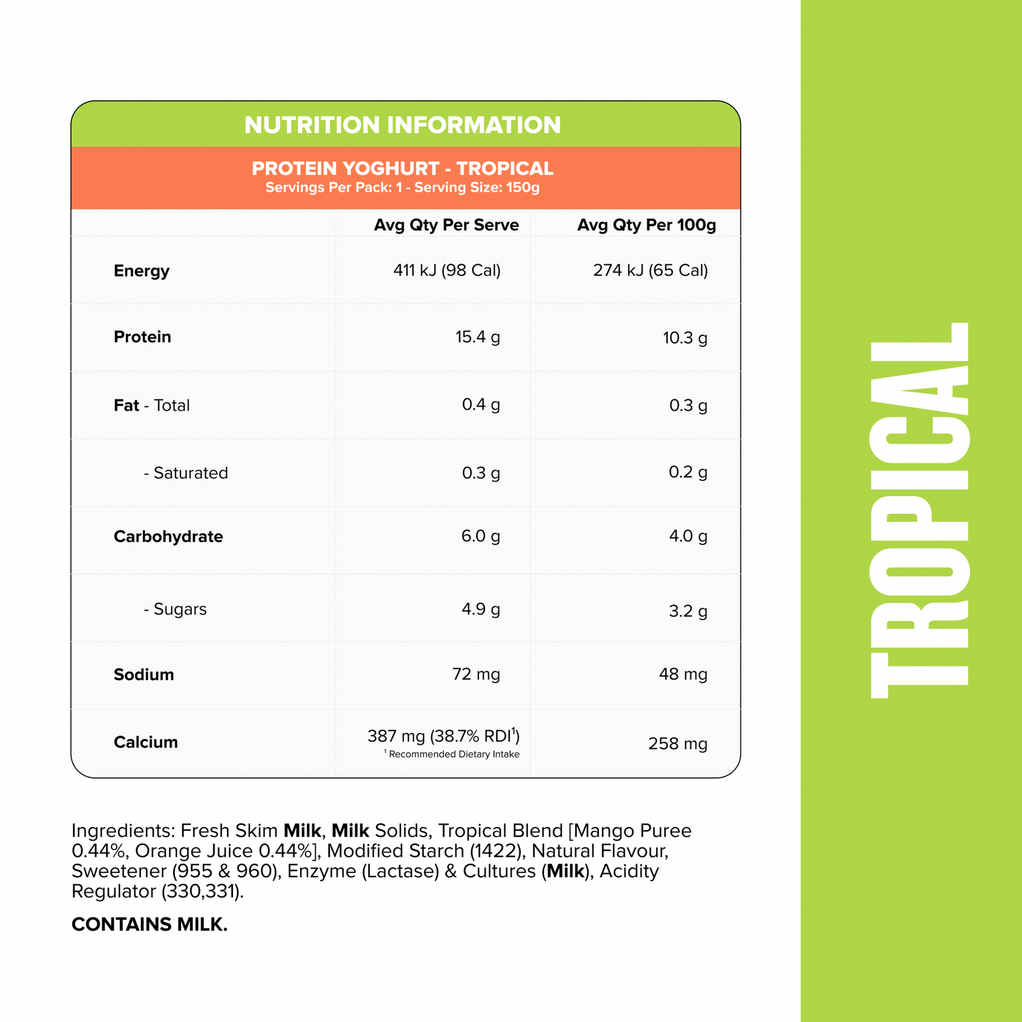 PROTEIN YOGHURT - Tropical Pouch