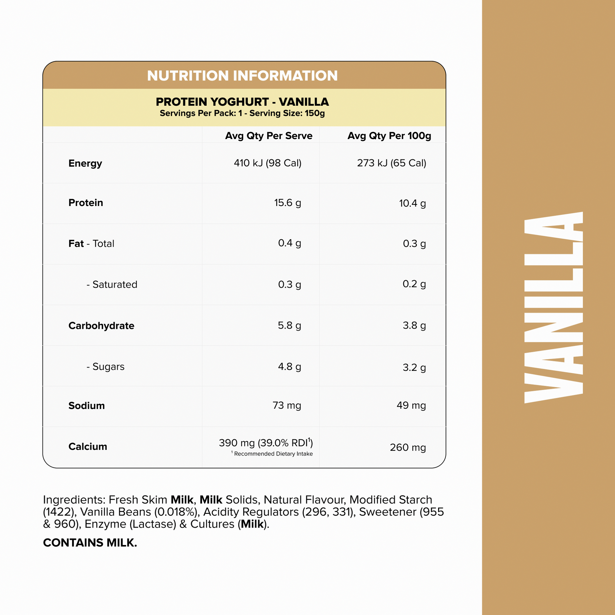 PROTEIN YOGHURT - Vanilla Pouch