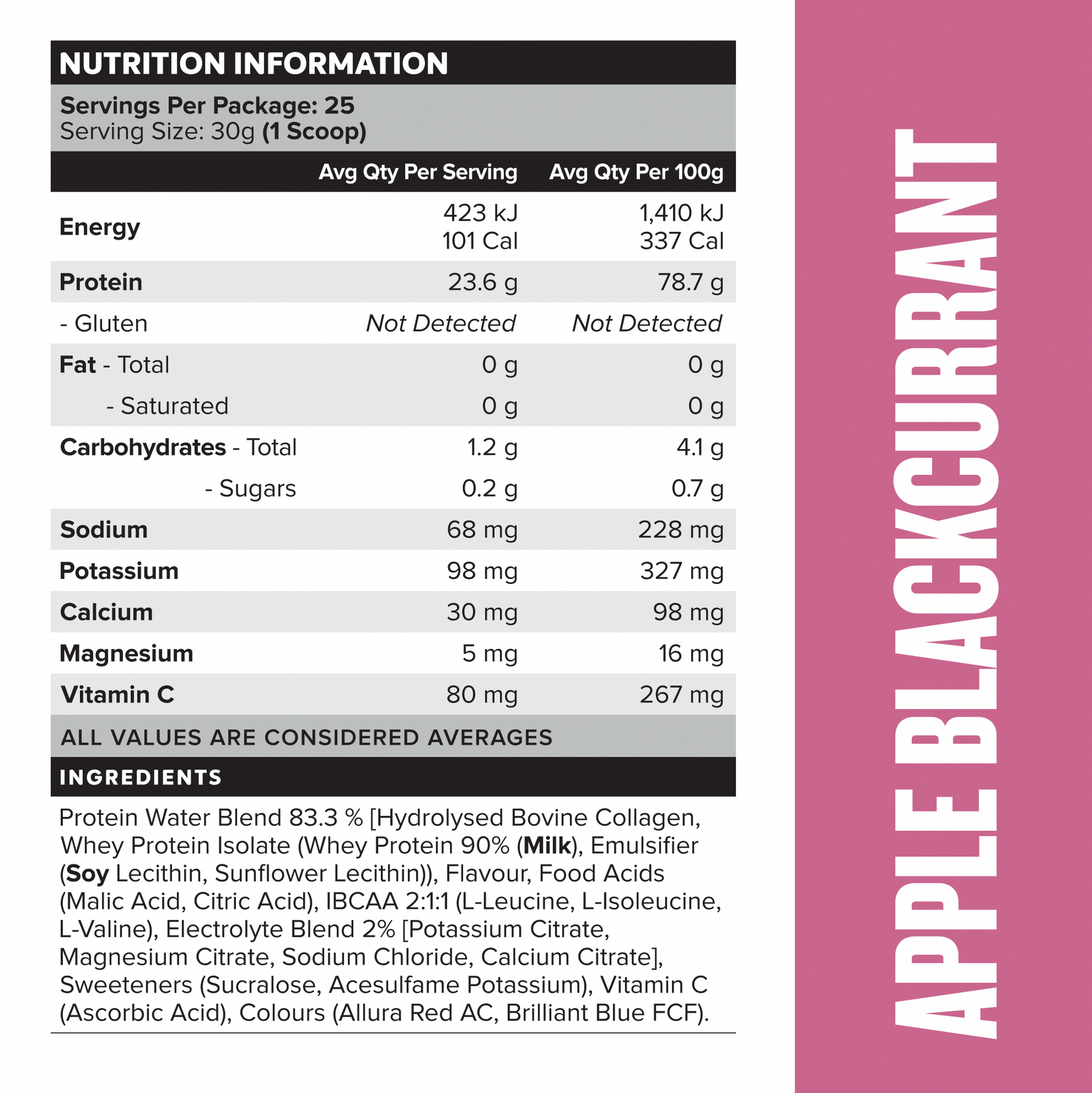PROTEIN WATER - Apple Blackcurrant - 25 serves