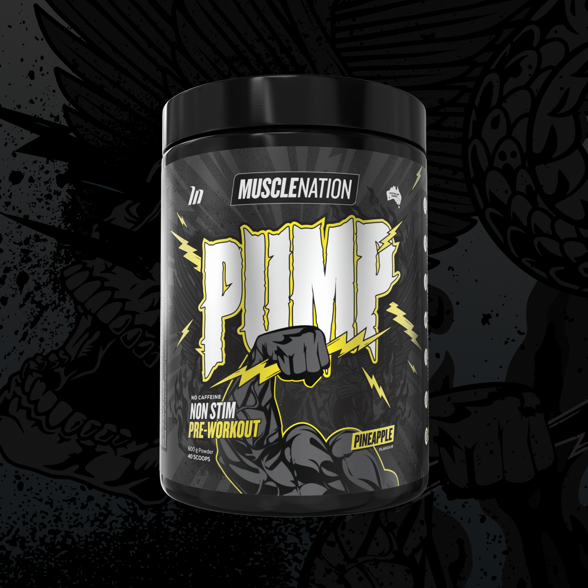 PUMP Pre-Workout Caffeine Free - Pineapple - 40 serves