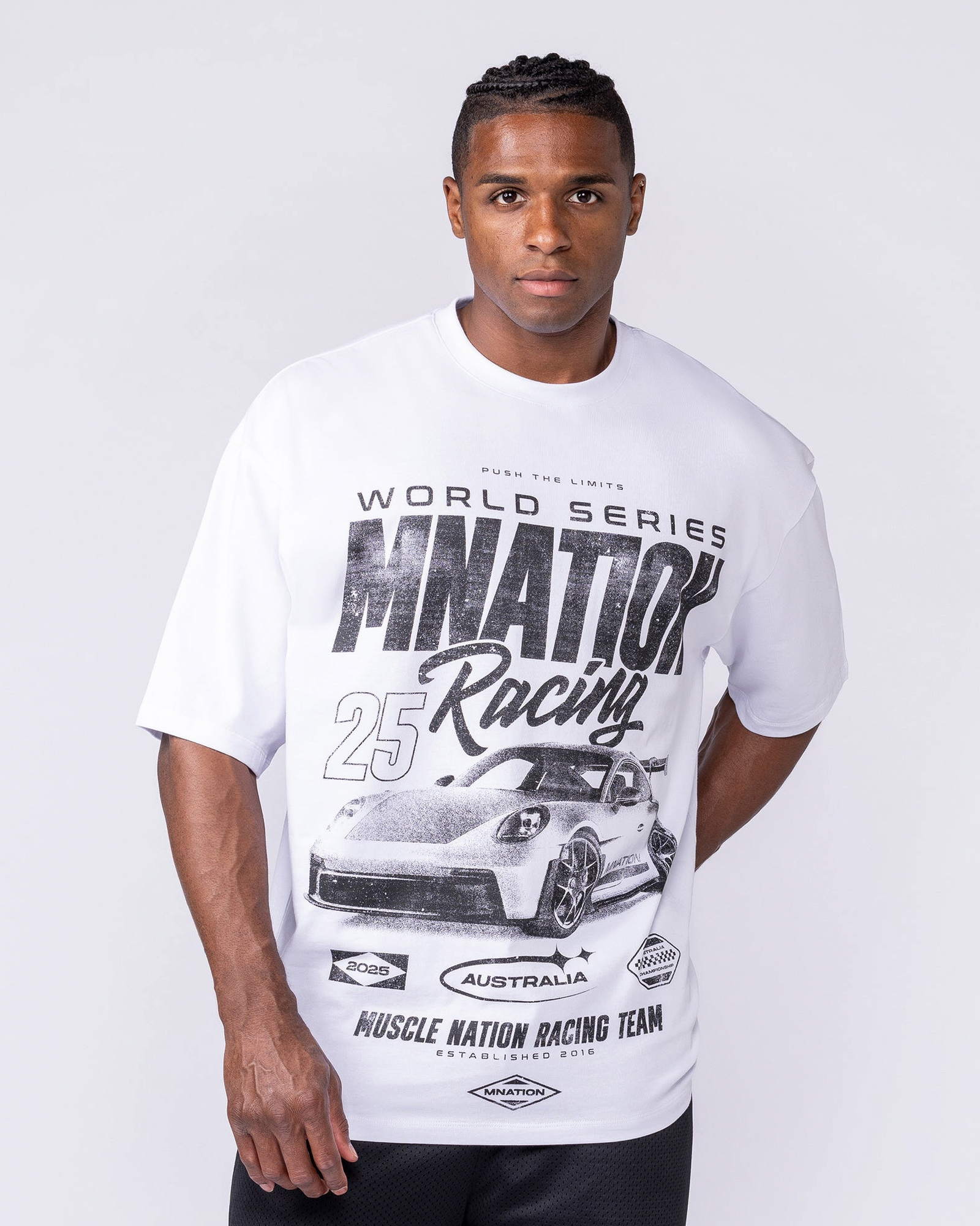 Push The Limits Oversized Tee - White