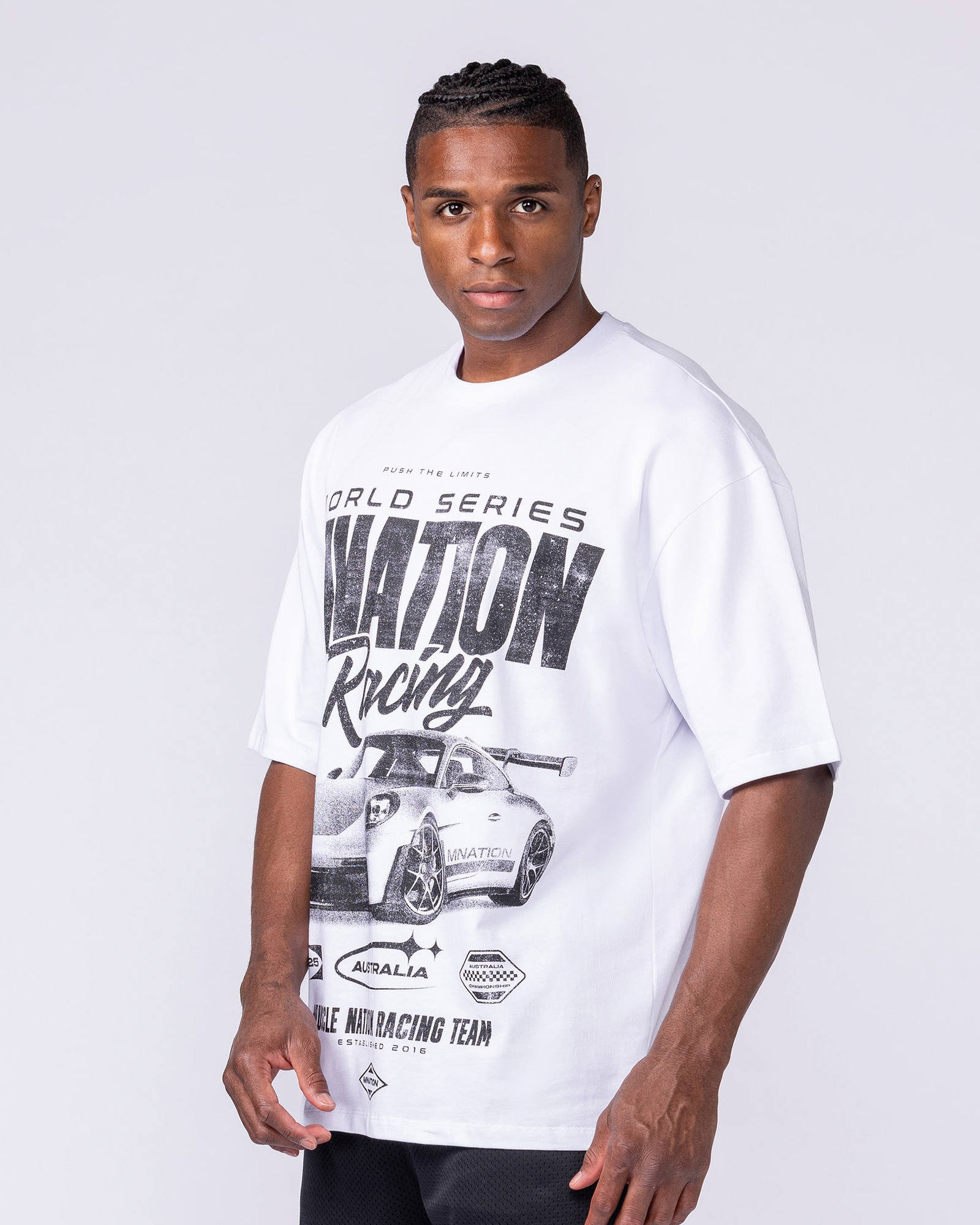 Push The Limits Oversized Tee - White