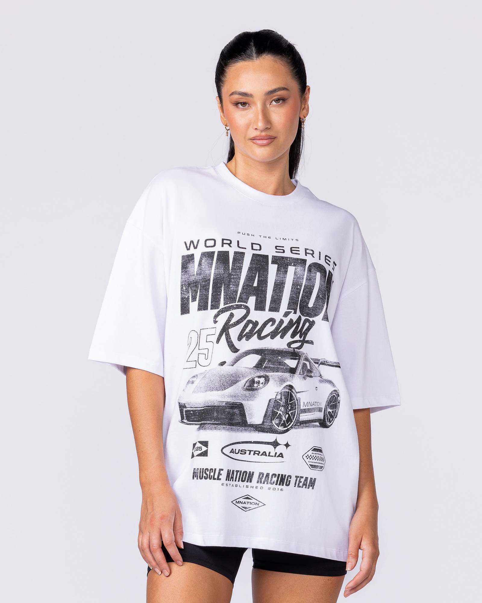 Push The Limits Oversized Tee - White