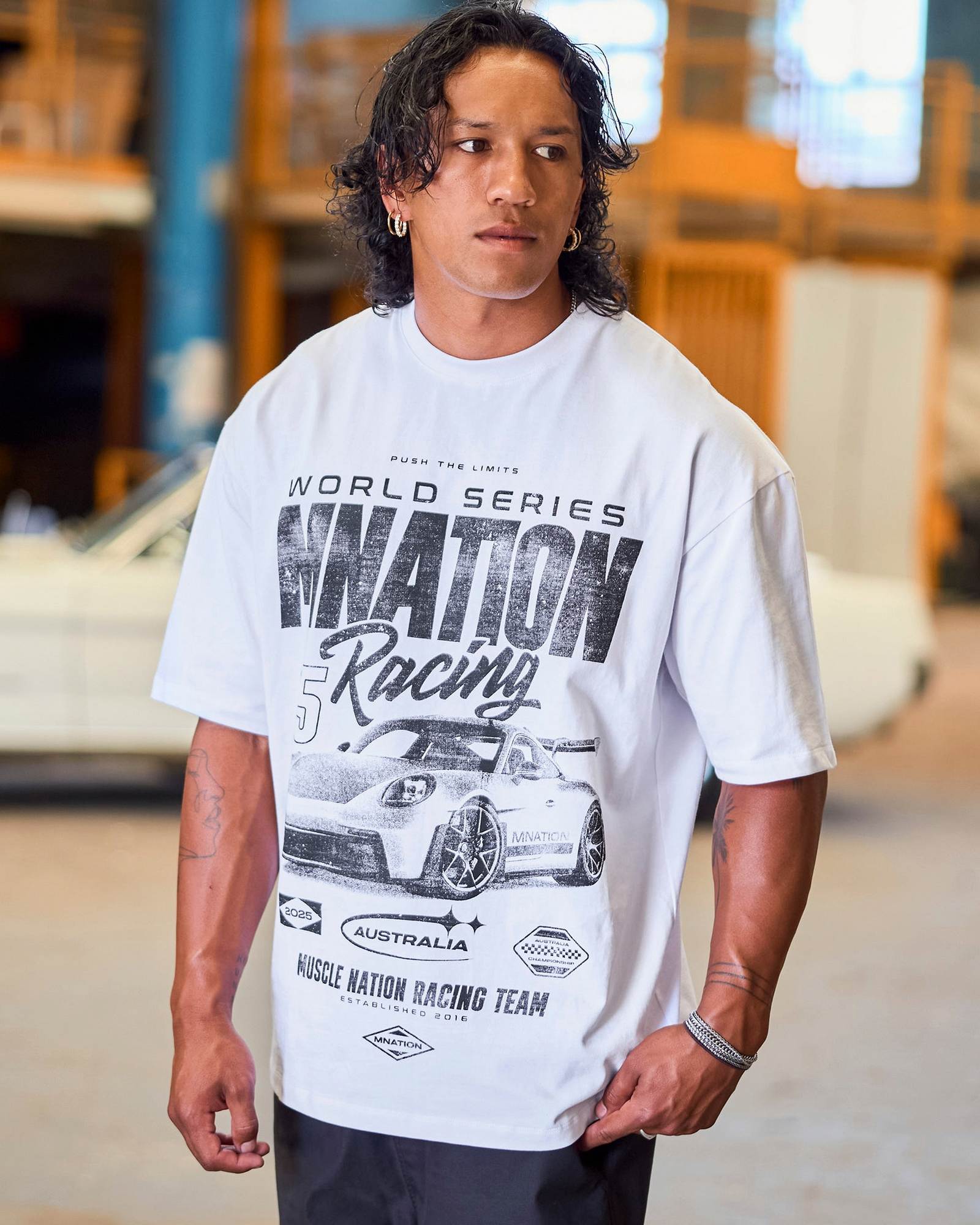 Push The Limits Oversized Tee - White