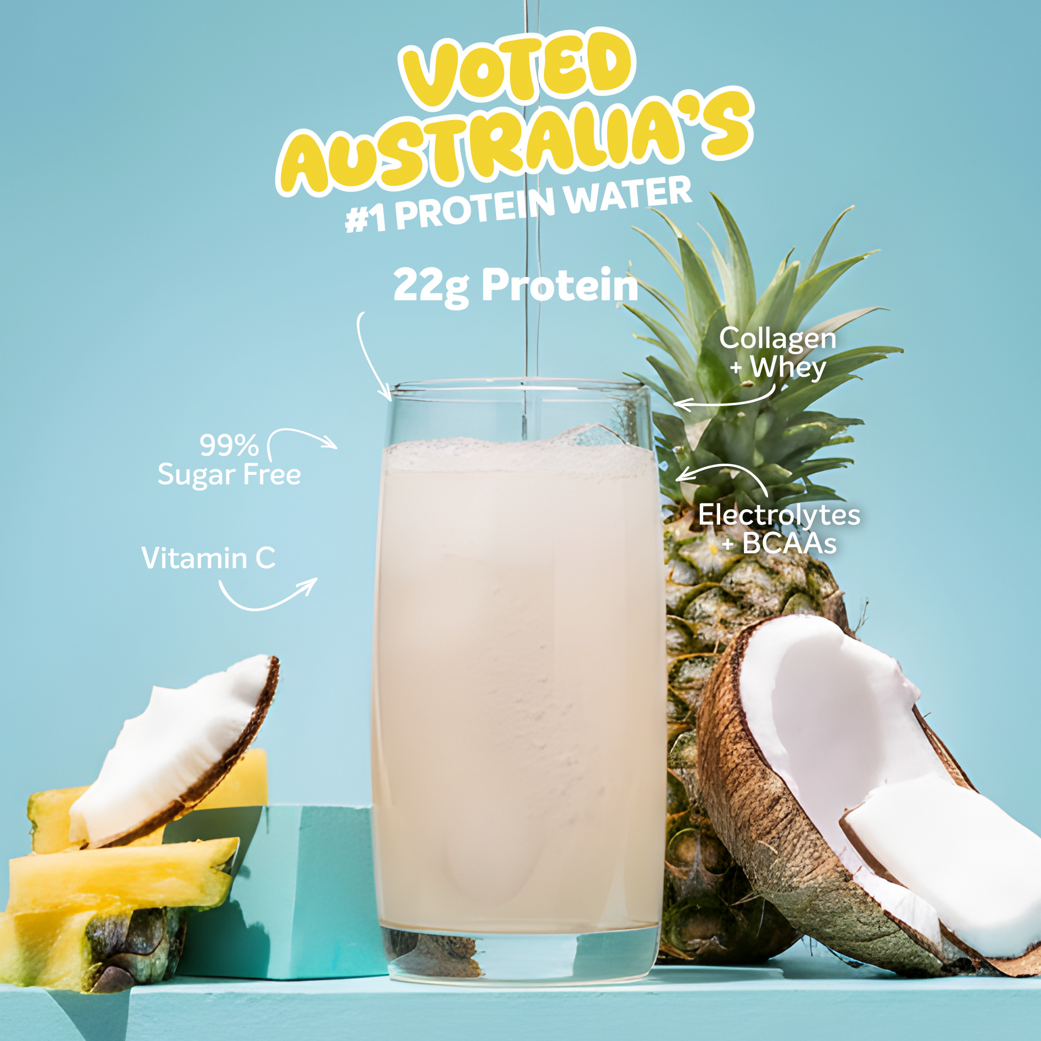 PROTEIN WATER - Coconut Pineapple - 25 serves