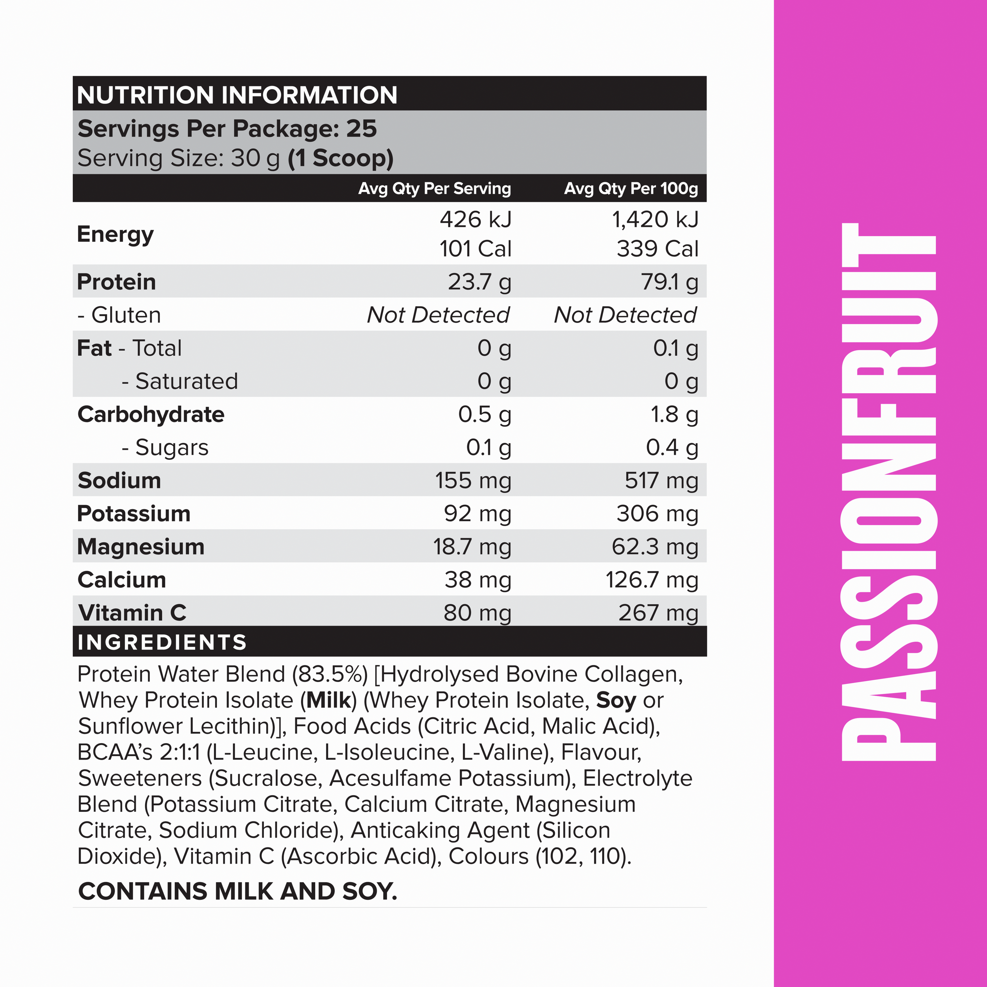 PROTEIN WATER - Passionfruit - 25 serves