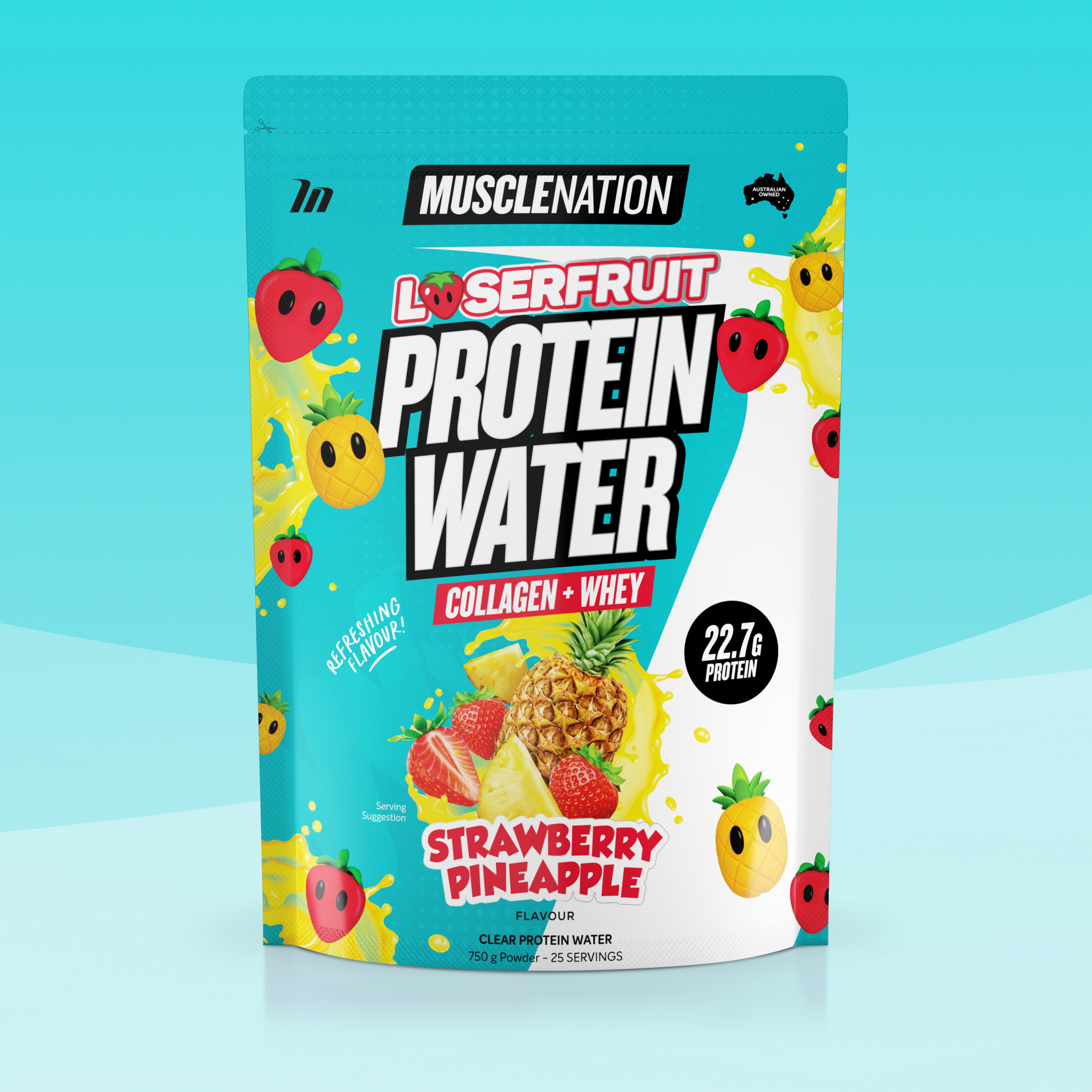 LOSERFRUIT PROTEIN WATER - Strawberry Pineapple - 25 serves