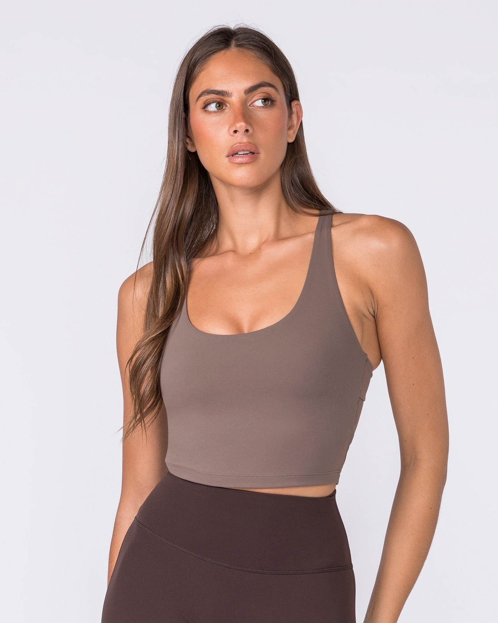 Racer Bra Tank - Taupe