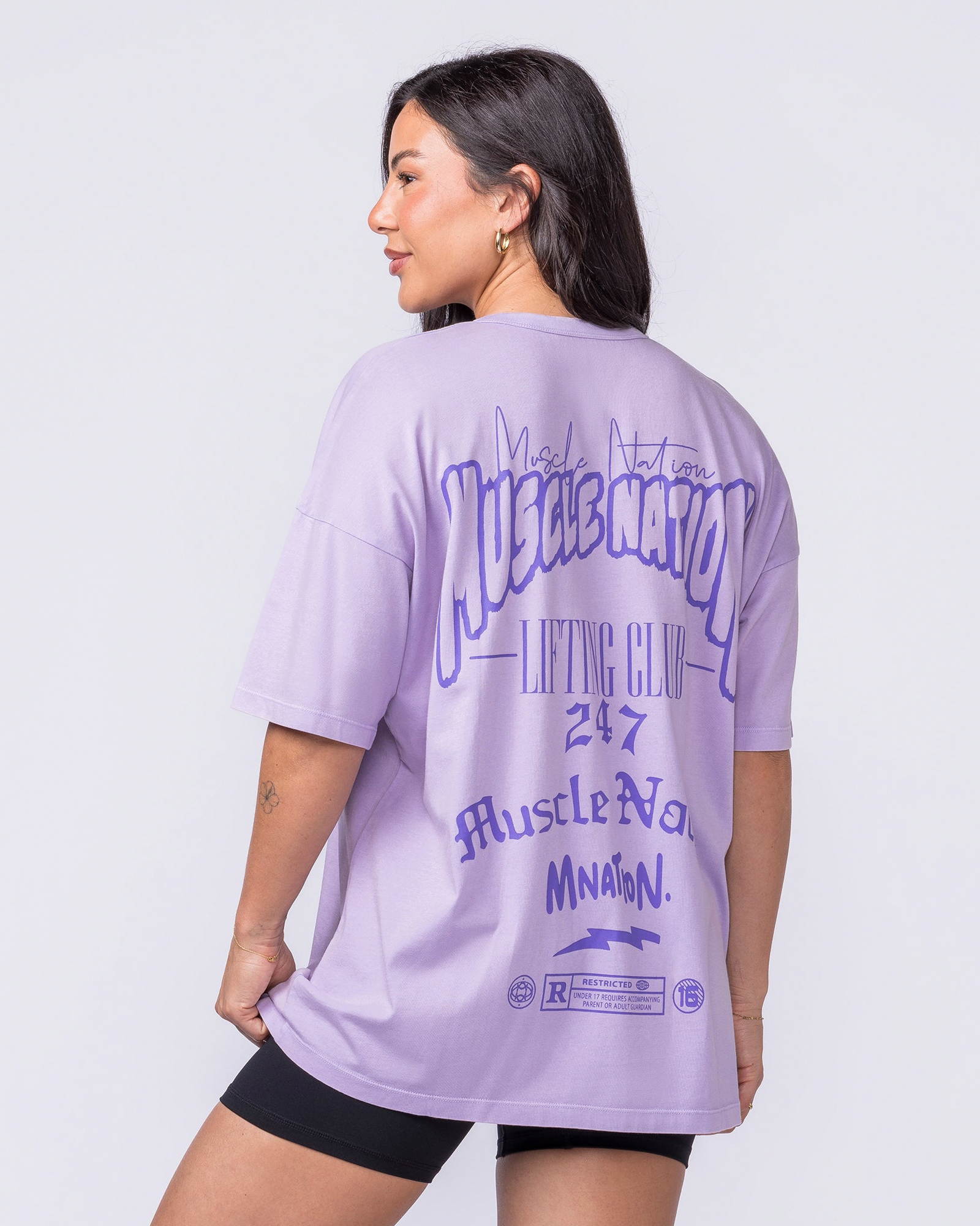 Rated R Oversized Vintage Tee - Washed Lavender