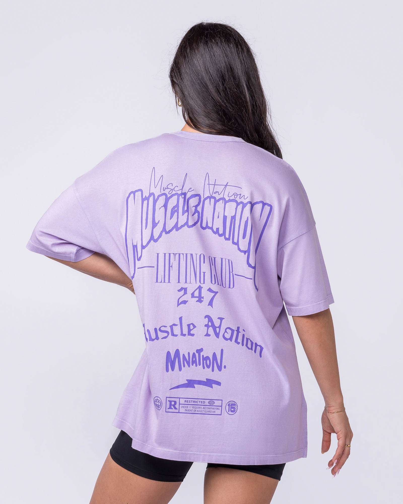 Rated R Oversized Vintage Tee - Washed Lavender