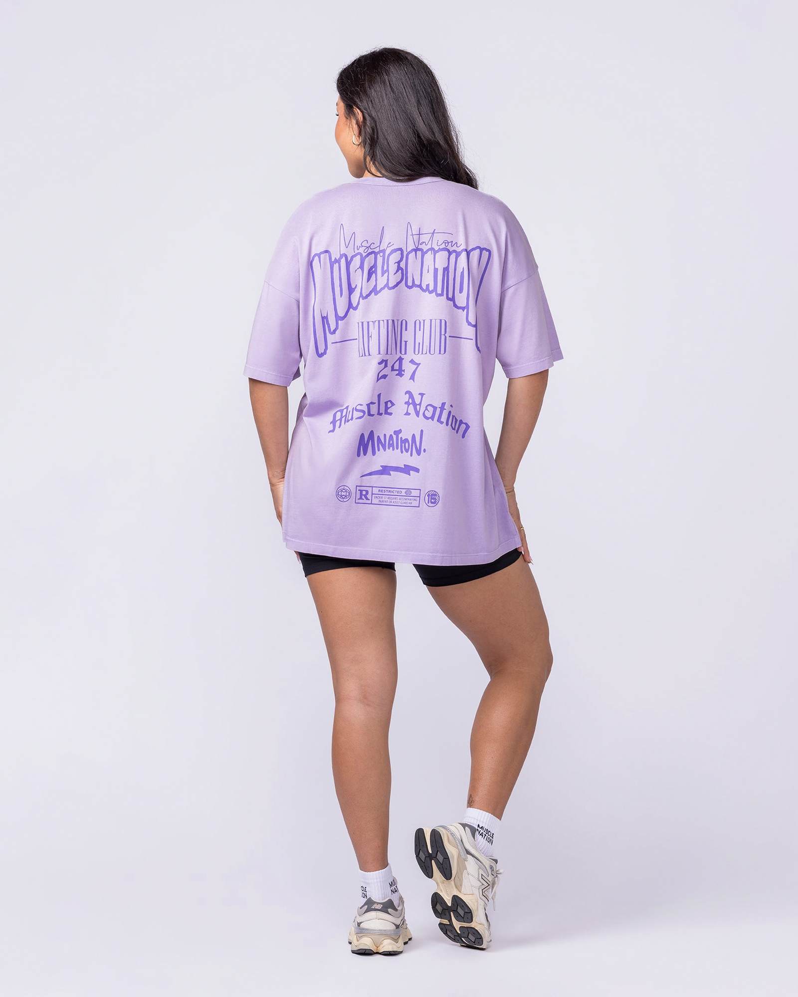 Rated R Oversized Vintage Tee - Washed Lavender