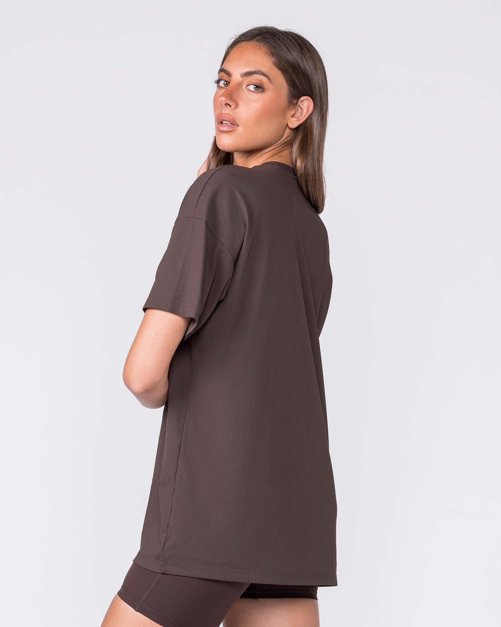 Relaxed Rib Training Tee - Cocoa