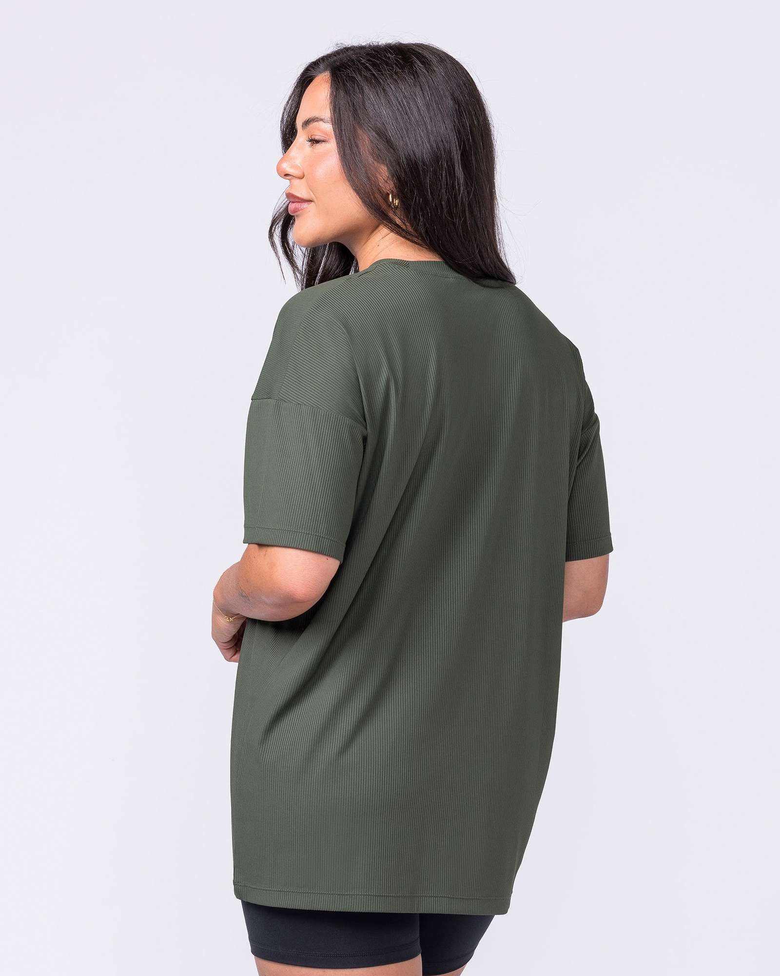 Relaxed Rib Training Tee - Dark Eucalyptus