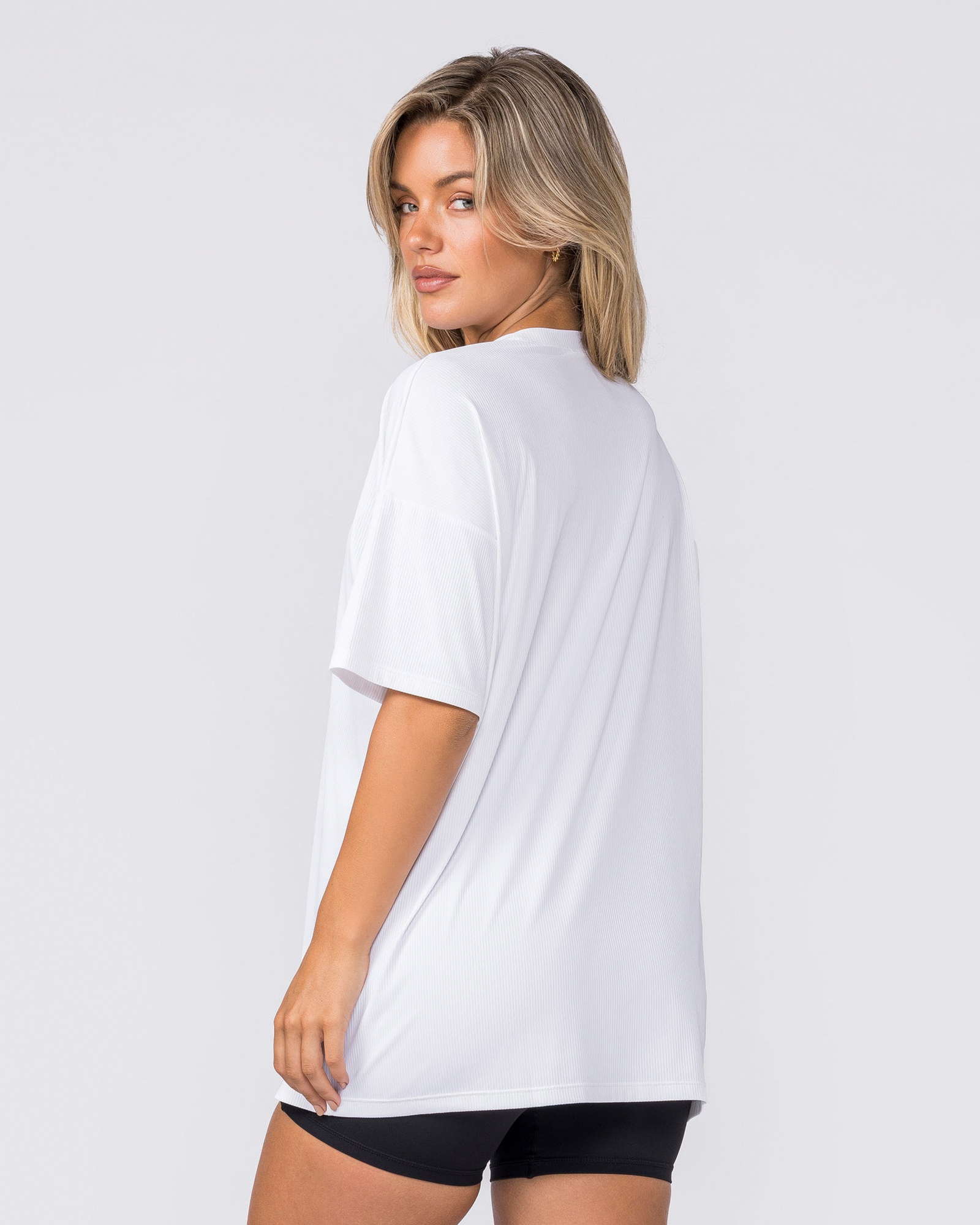 Relaxed Rib Training Tee - White