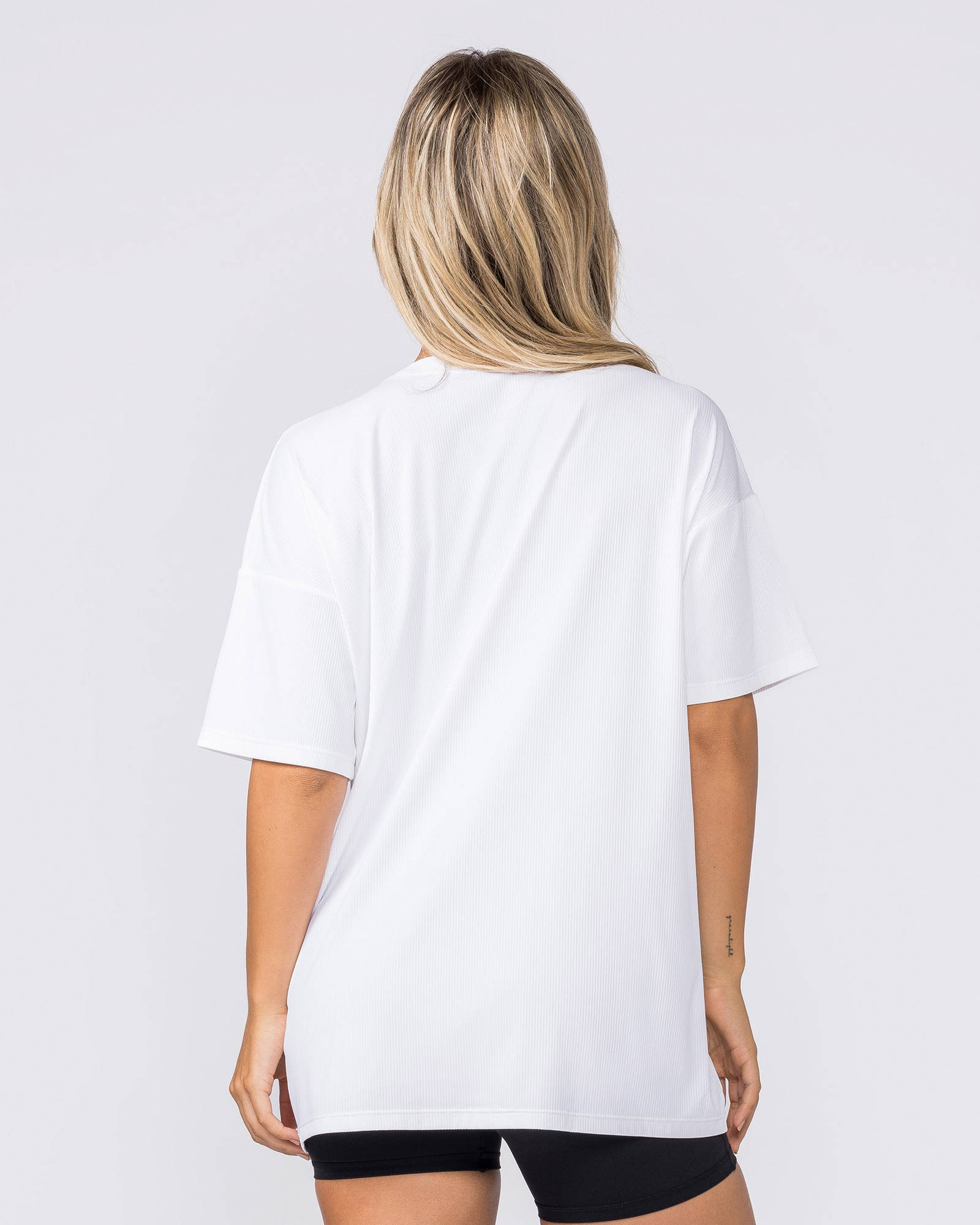 Relaxed Rib Training Tee - White