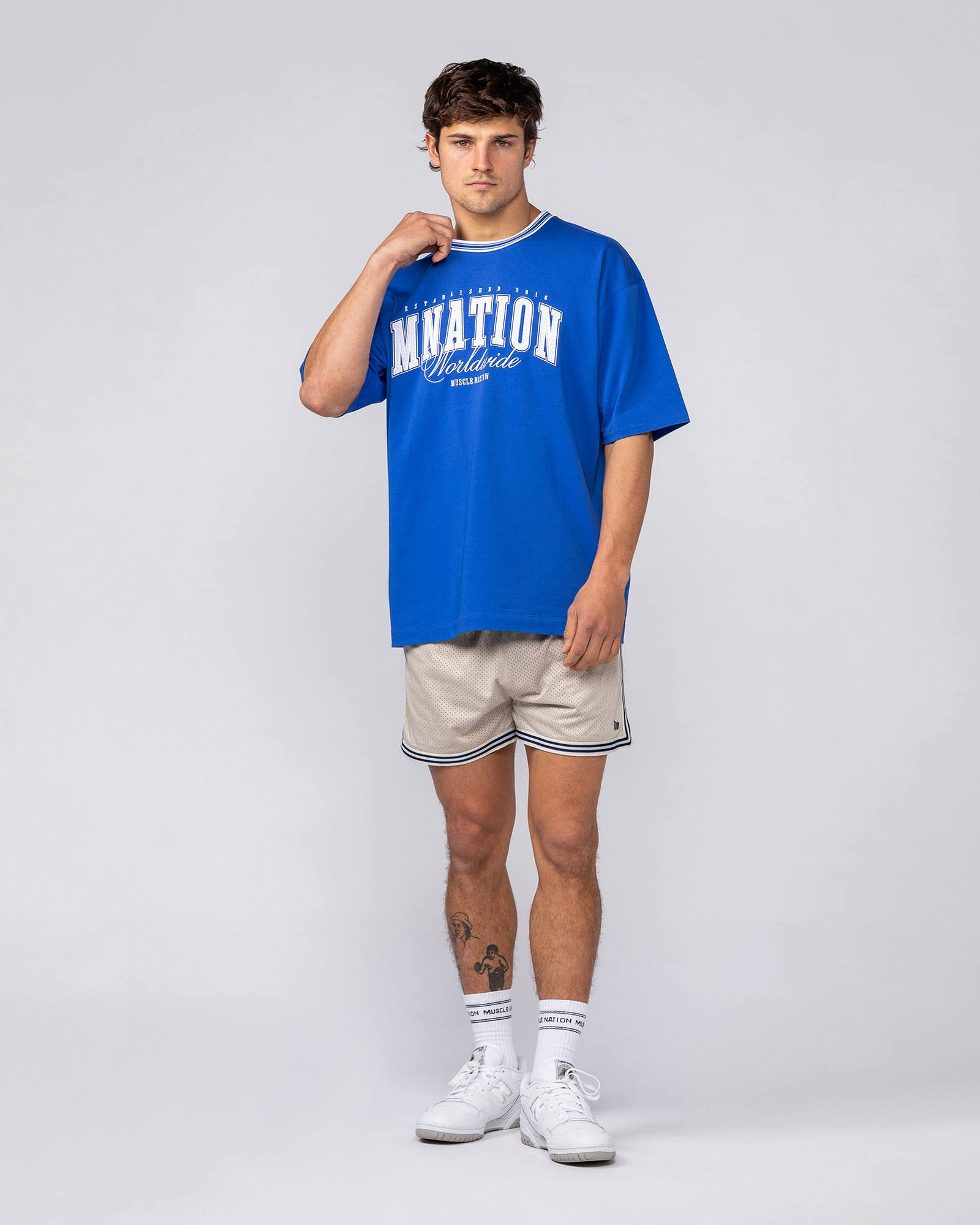 Retro Mesh Training 4" Shorts - Beige