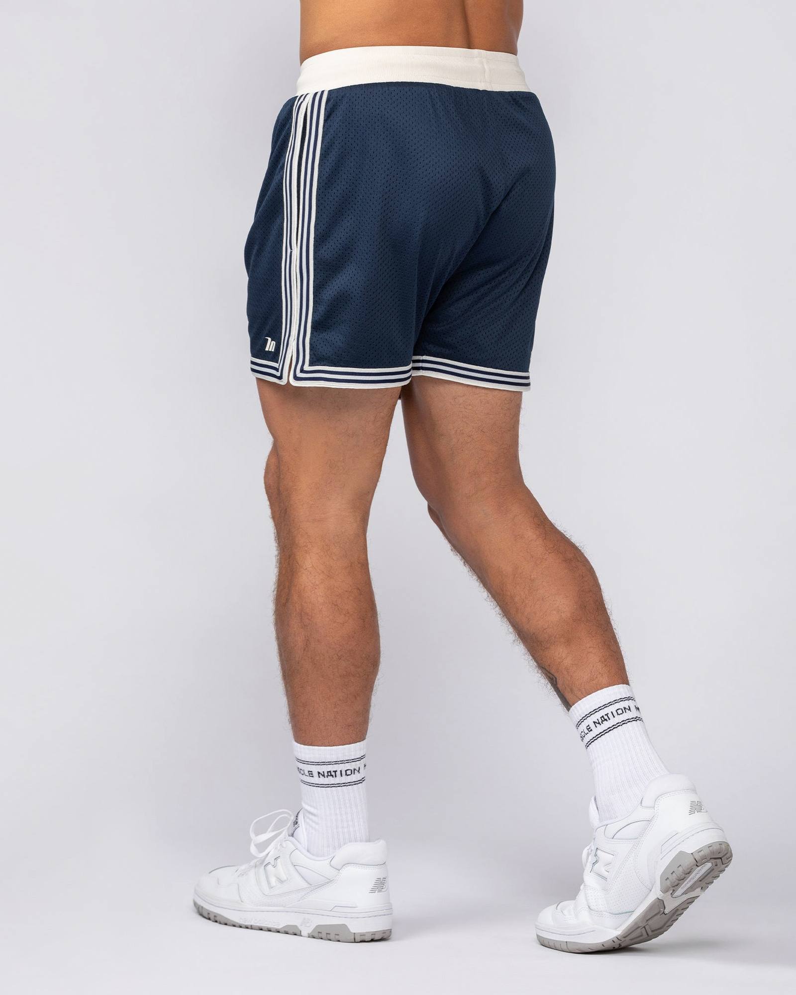 Retro Mesh Training 4" Shorts - Navy