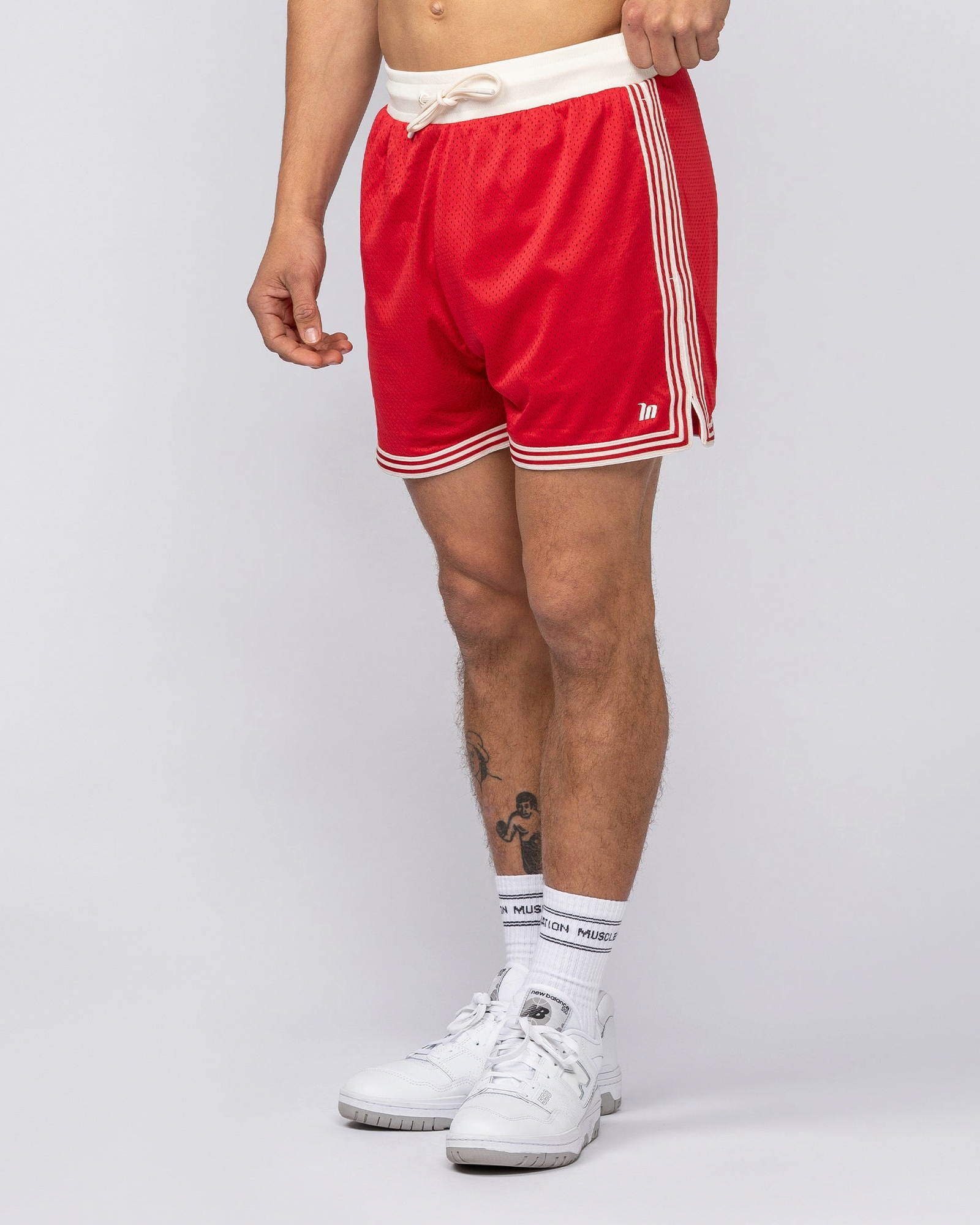 Retro Mesh Training 4" Shorts - Urban Red