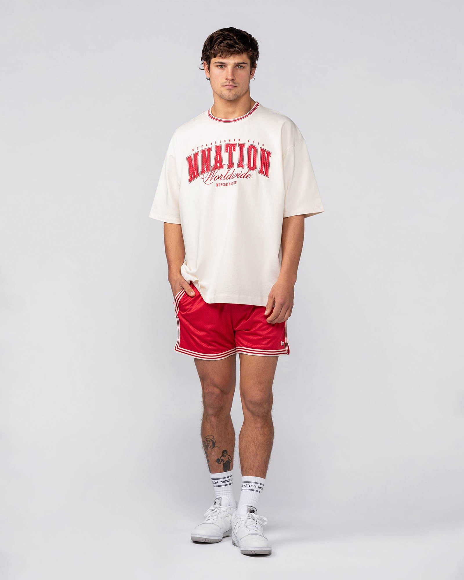Retro Mesh Training 4" Shorts - Urban Red