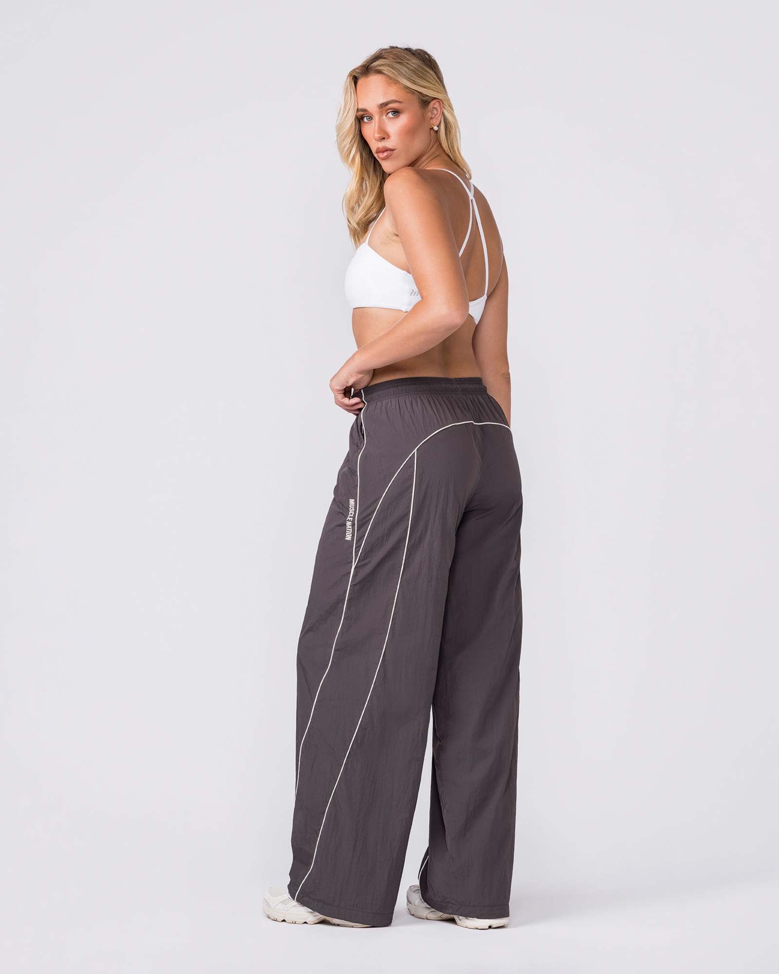 Revival Straight Leg Track Pants - Slate