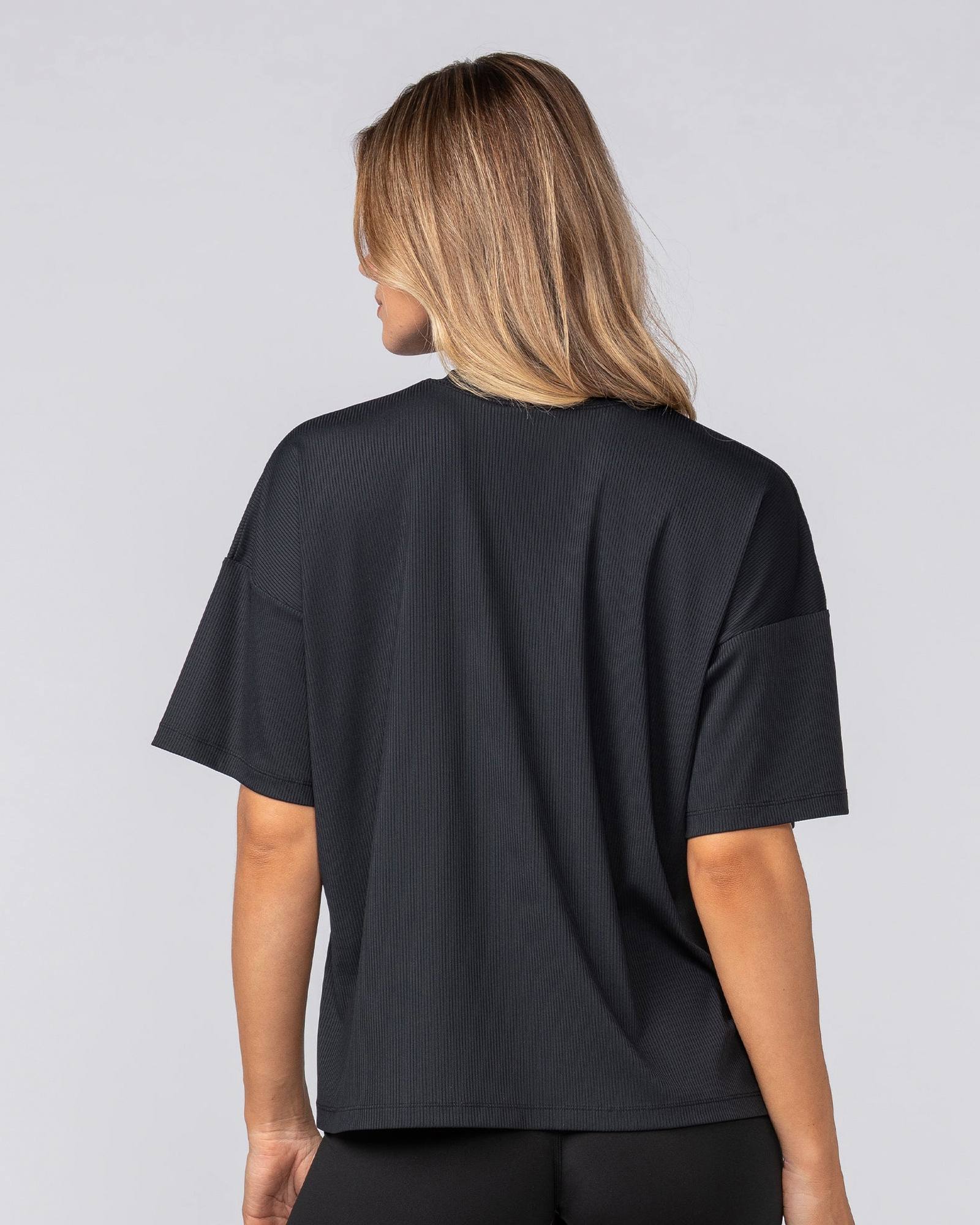 Rib Boxy Training Tee - Black