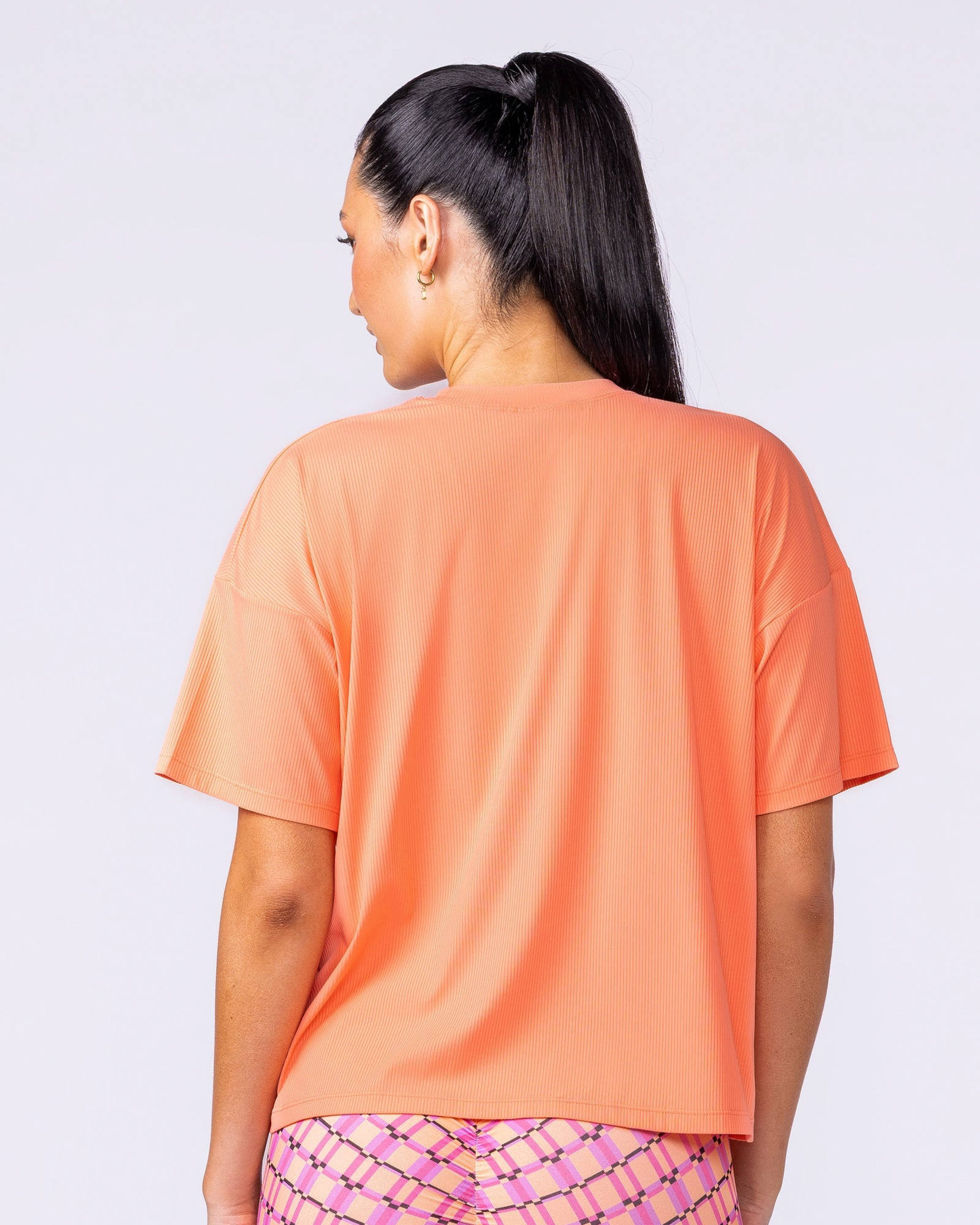 Rib Boxy Training Tee - Peachy