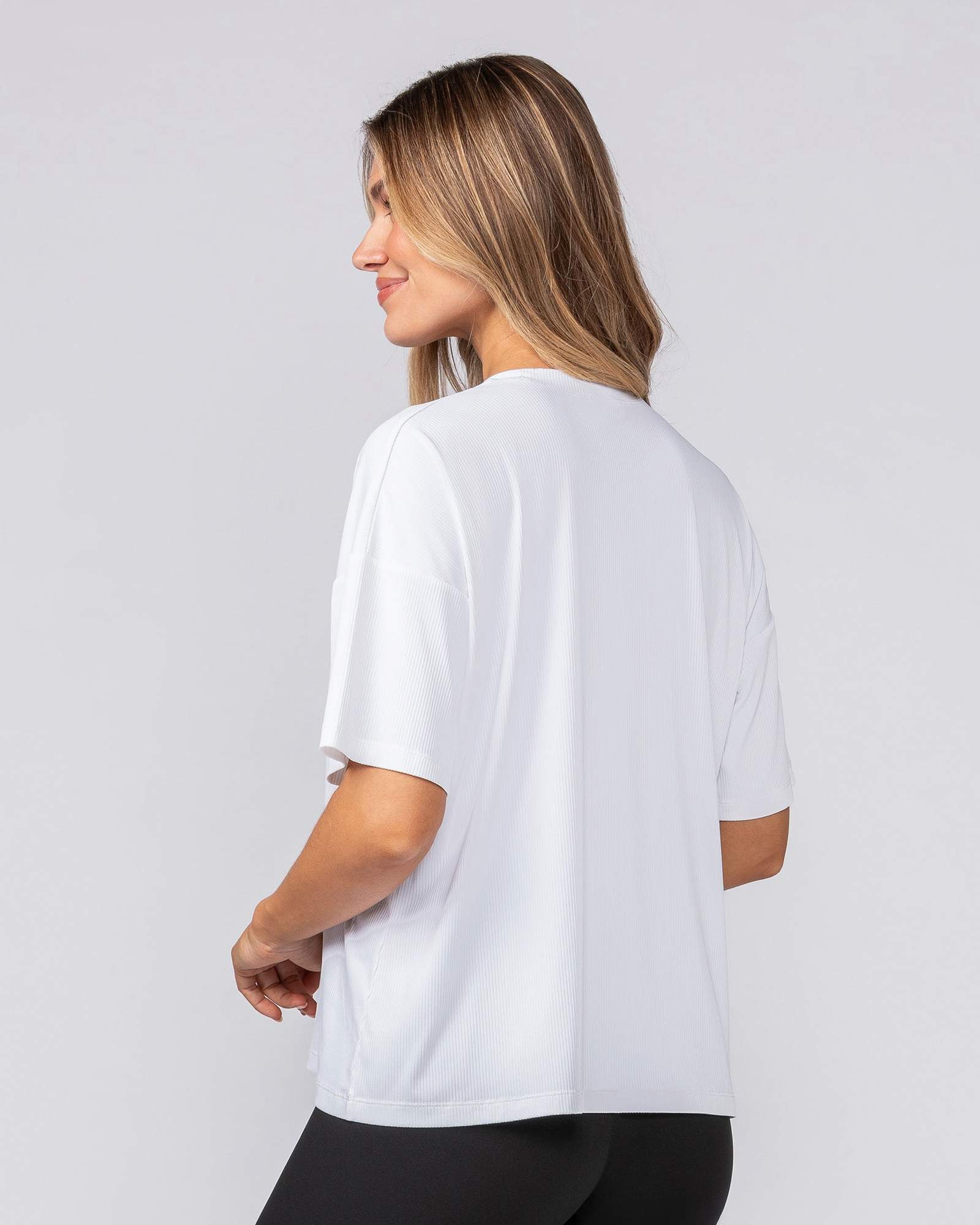 Rib Boxy Training Tee - White