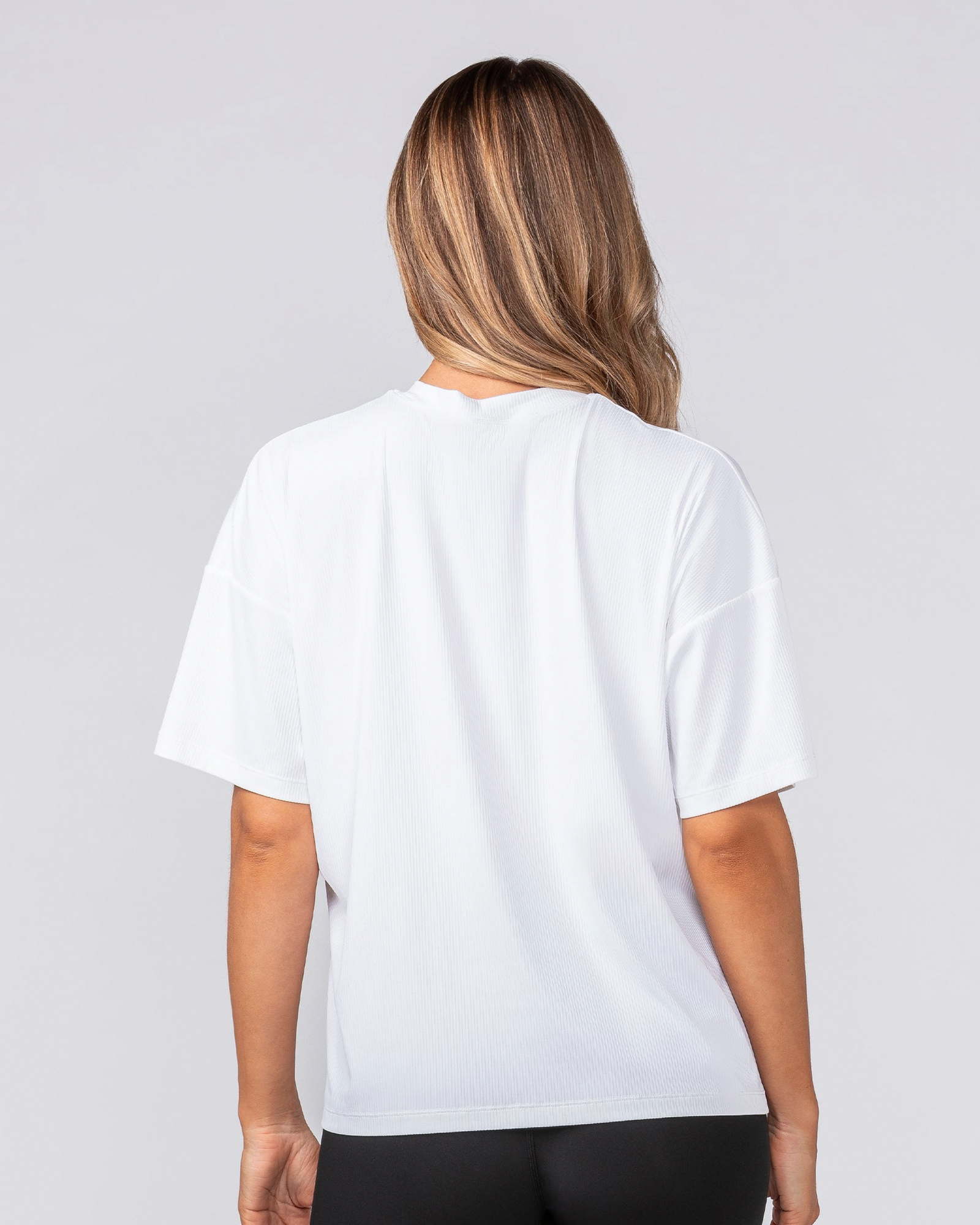 Rib Boxy Training Tee - White