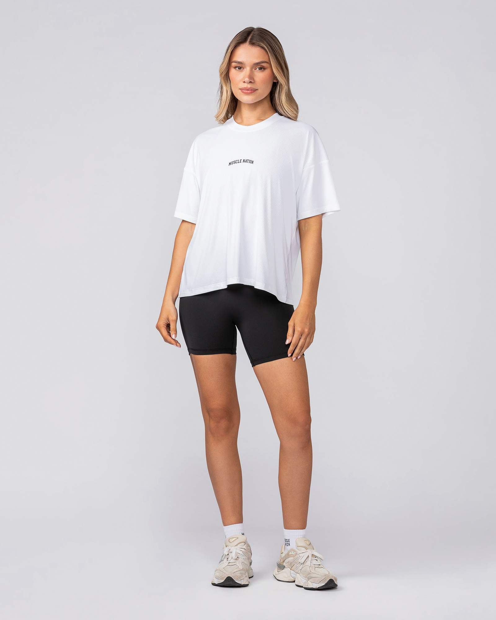 Rib Boxy Training Tee - White