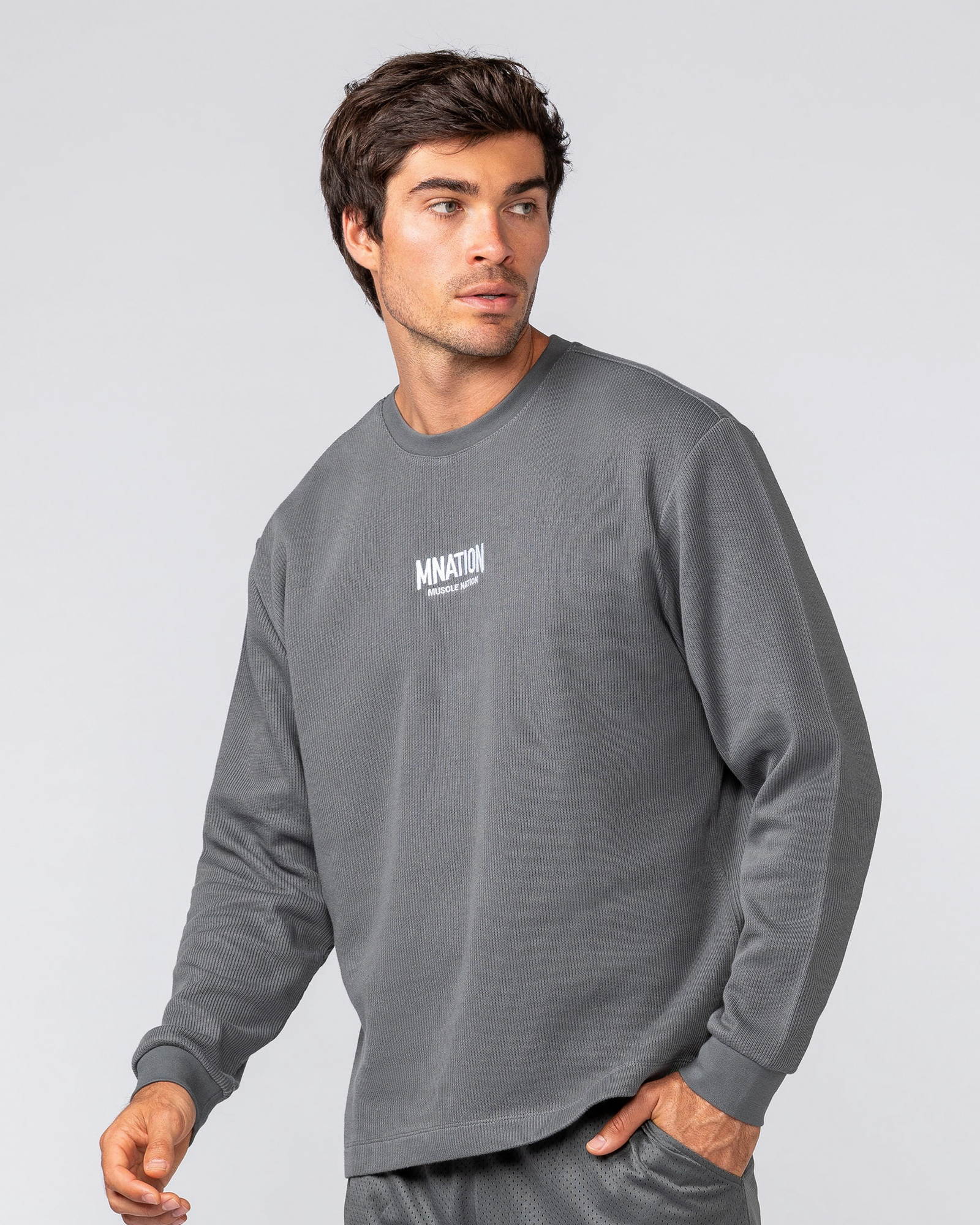 Rib Long Sleeve Tee - Tornado