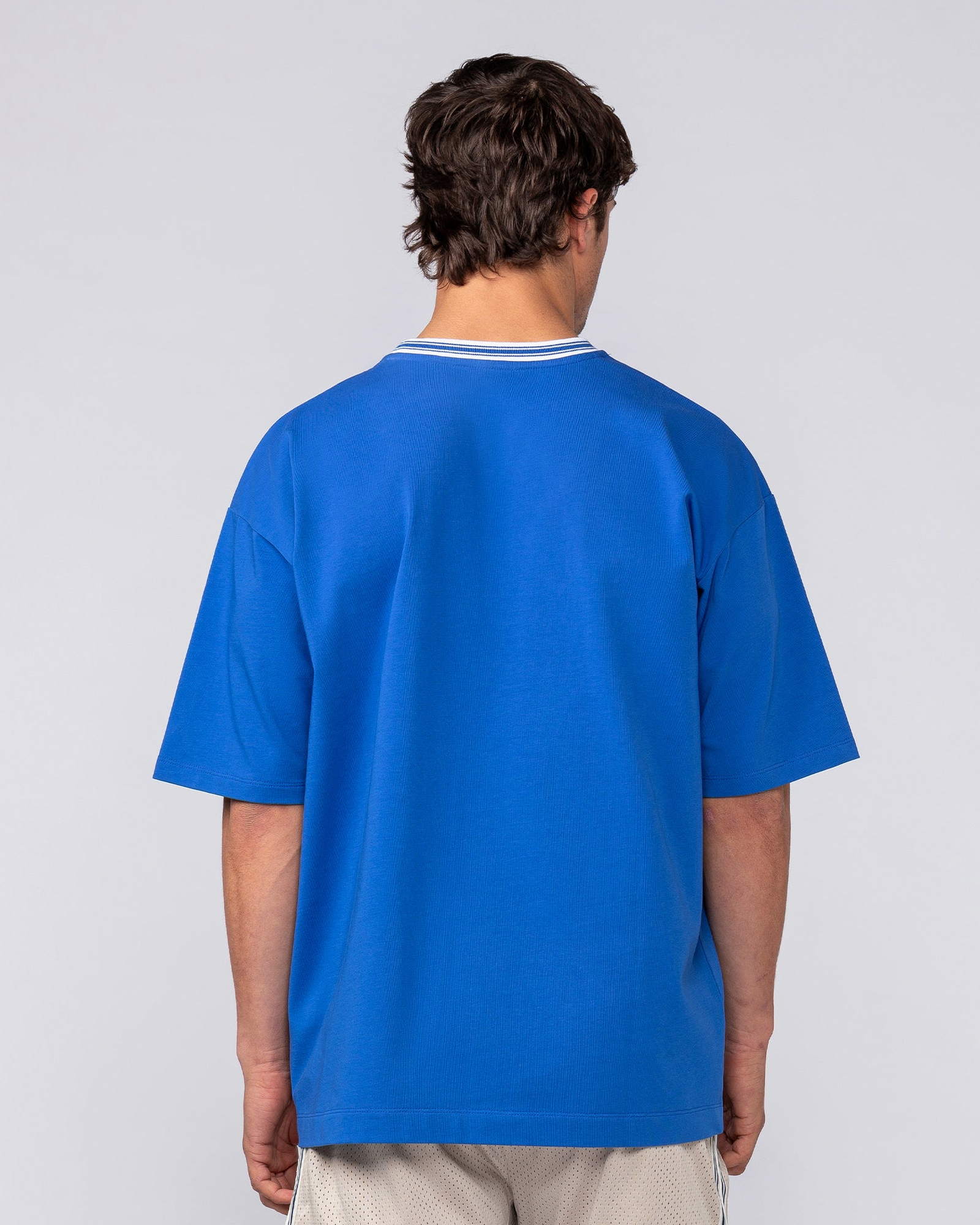 Ringer Oversized Tee - Power Blue