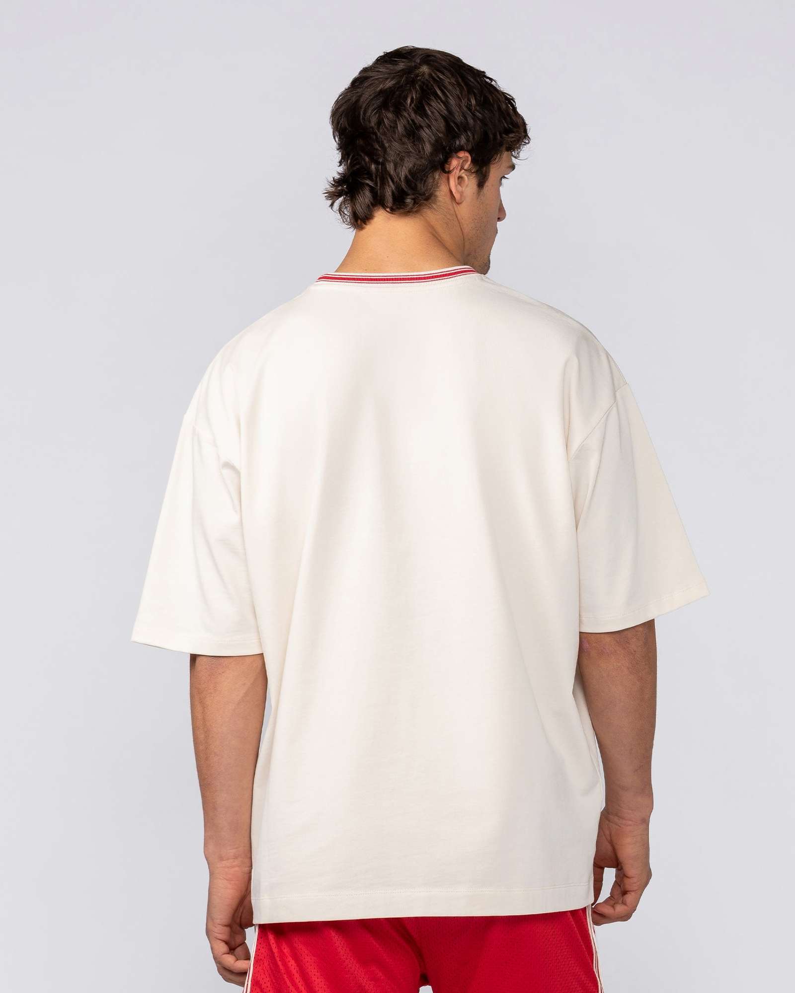 Ringer Oversized Tee - Travertine