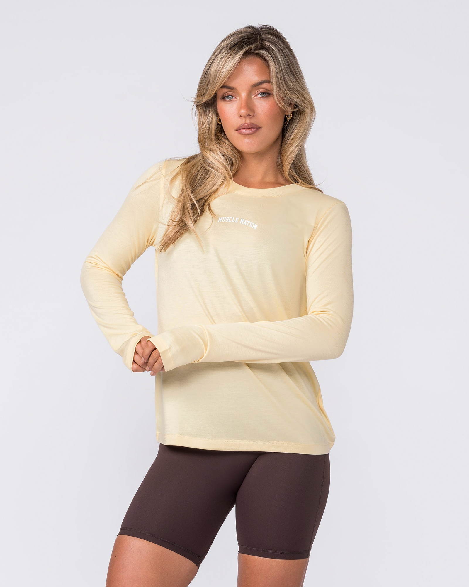 Routine Long Sleeve Top - Panna Cotta
