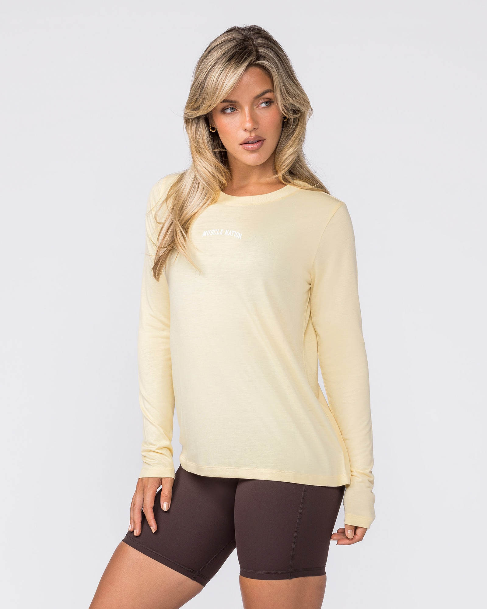 Routine Long Sleeve Top - Panna Cotta