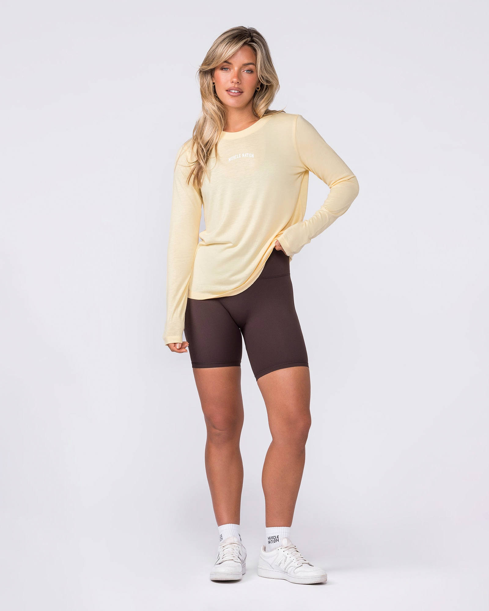 Routine Long Sleeve Top - Panna Cotta