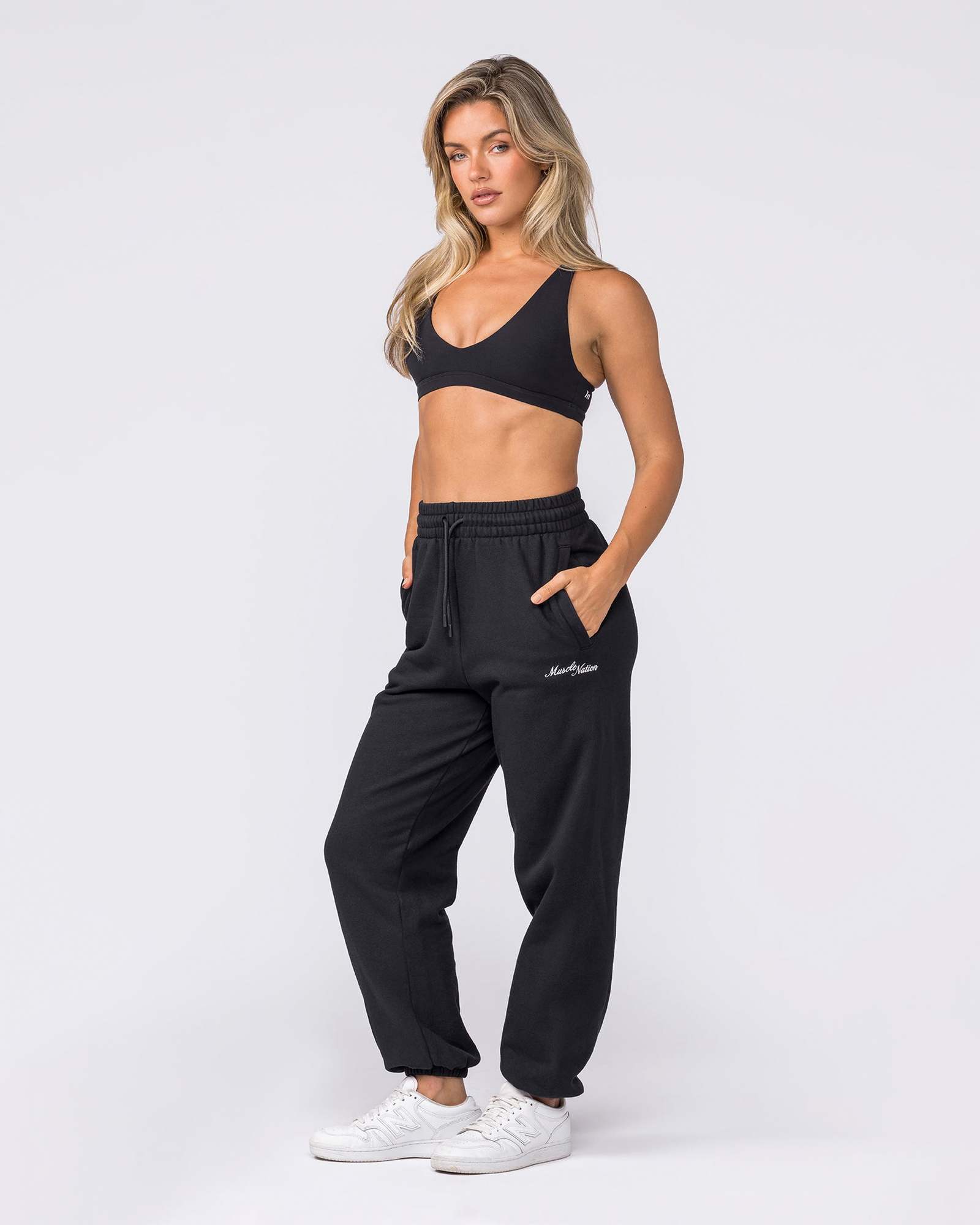 Routine Slouchy Trackies - Black