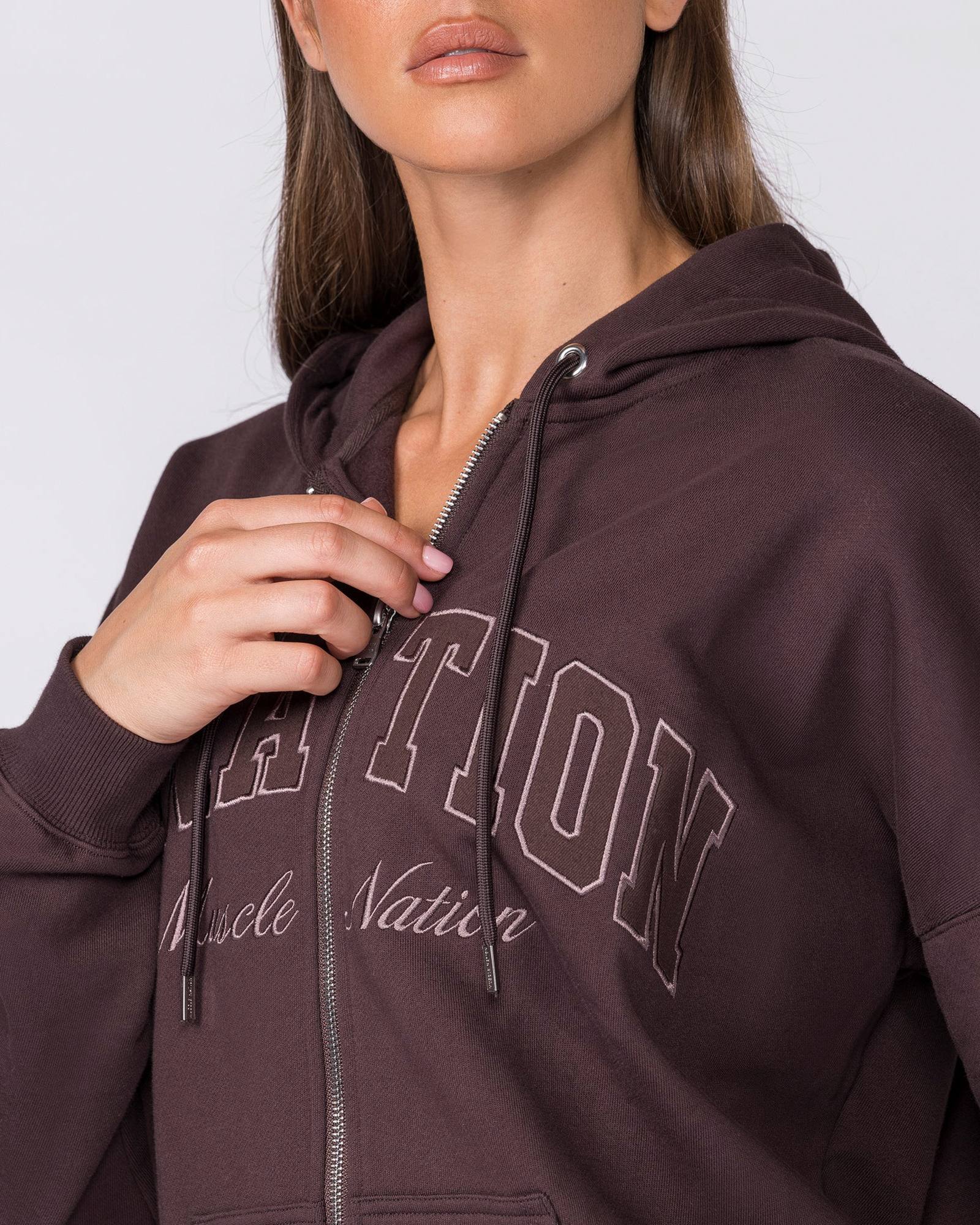 Routine Zip Through Hoodie - Cocoa
