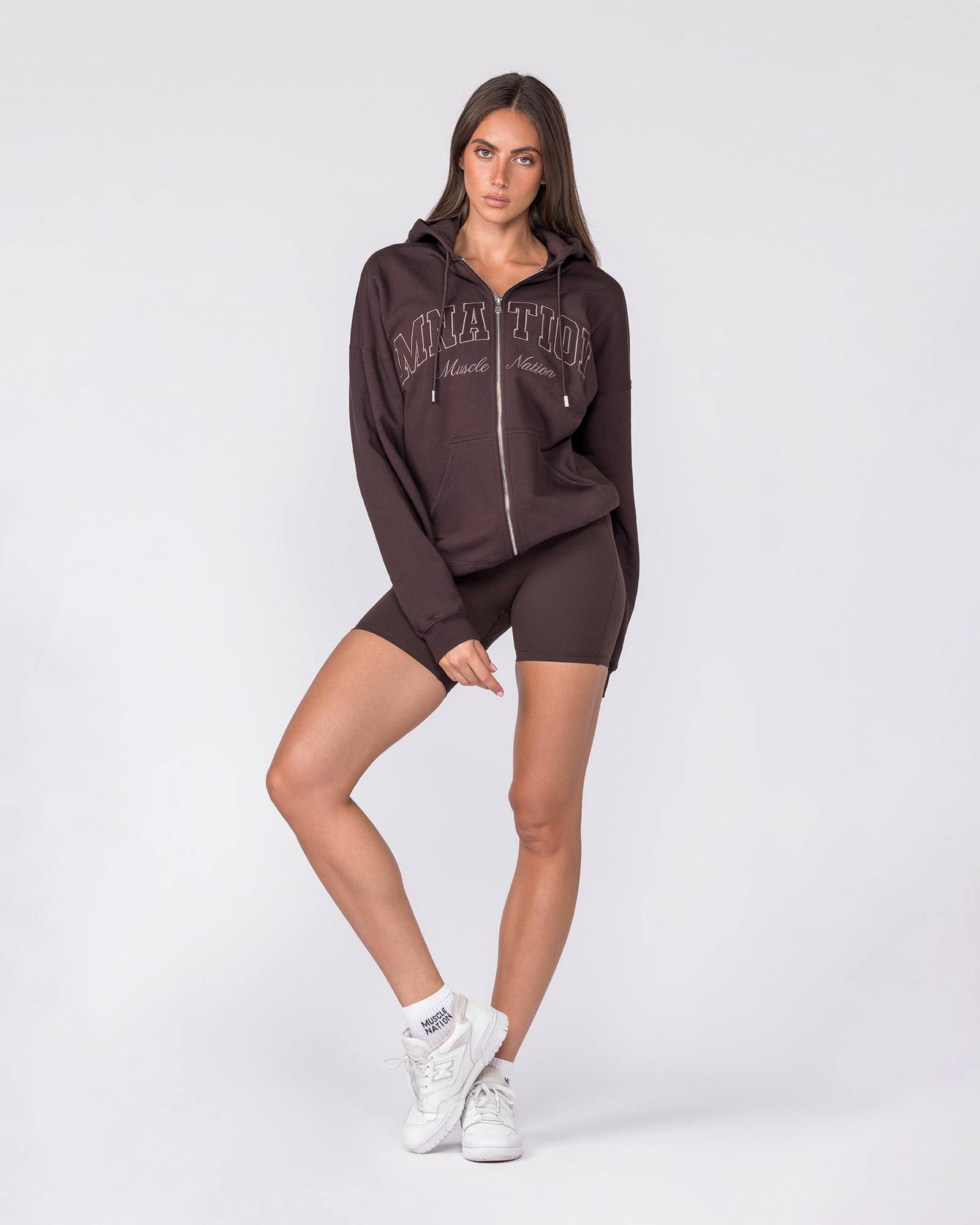 Routine Zip Through Hoodie - Cocoa