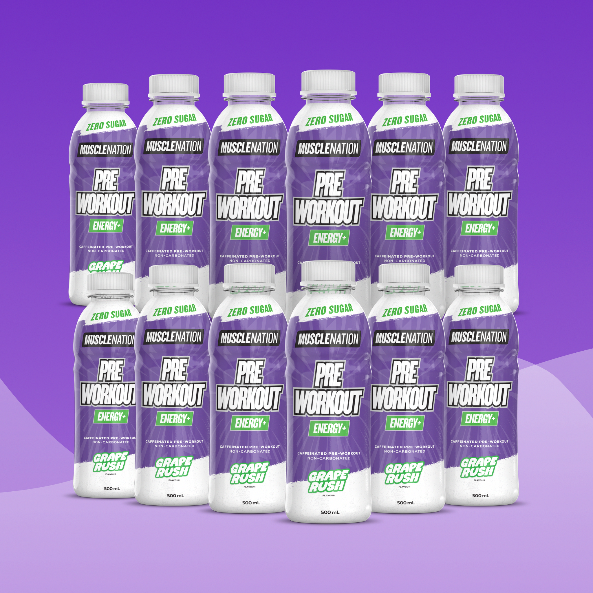 Pre-Workout RTD - Grape Rush 500ml (12 Pack)