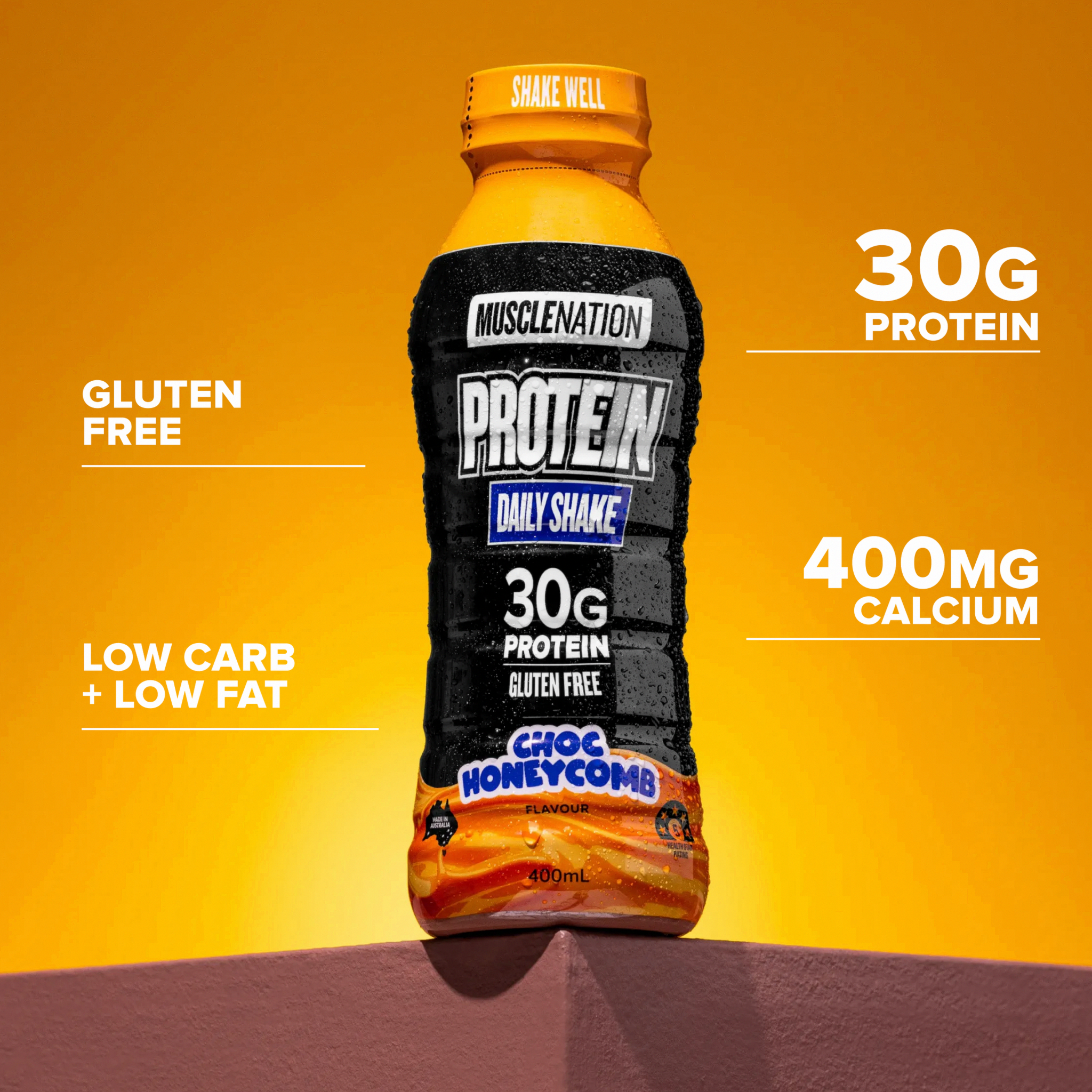 Protein Shake RTD - Choc Honeycomb 400ml Bottle (6 Pack)