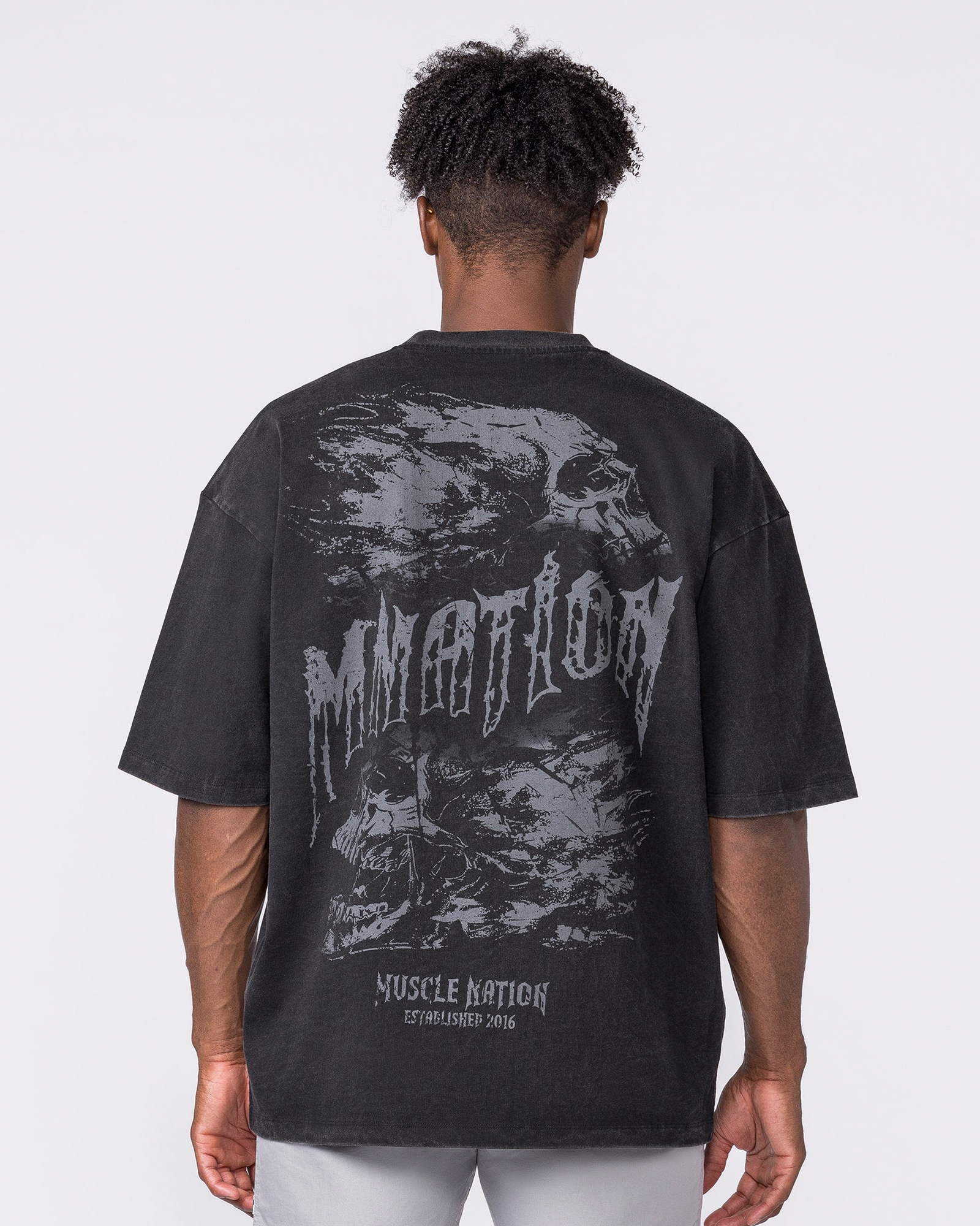 Ruins Oversized Vintage Tee - Washed Black