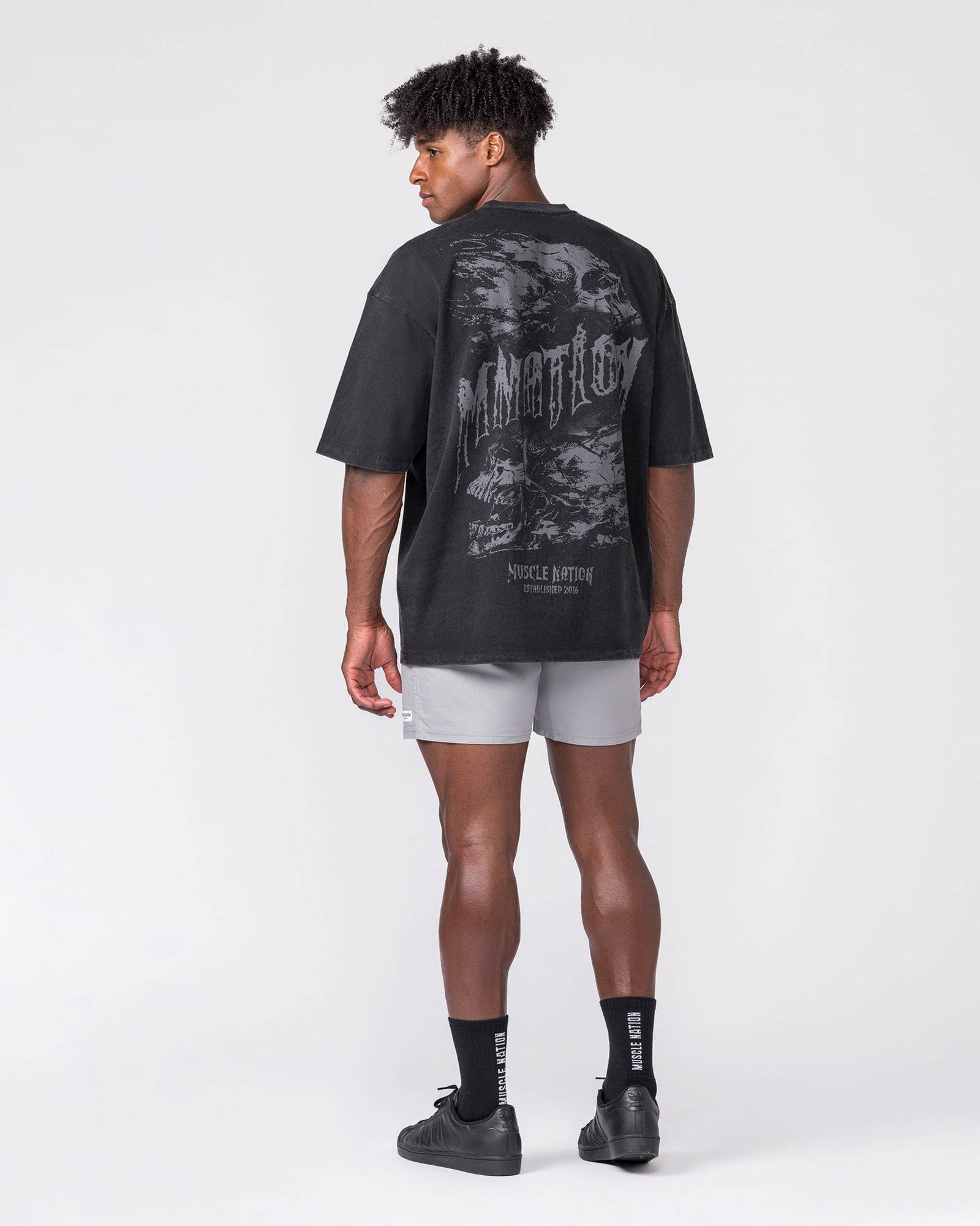 Ruins Oversized Vintage Tee - Washed Black