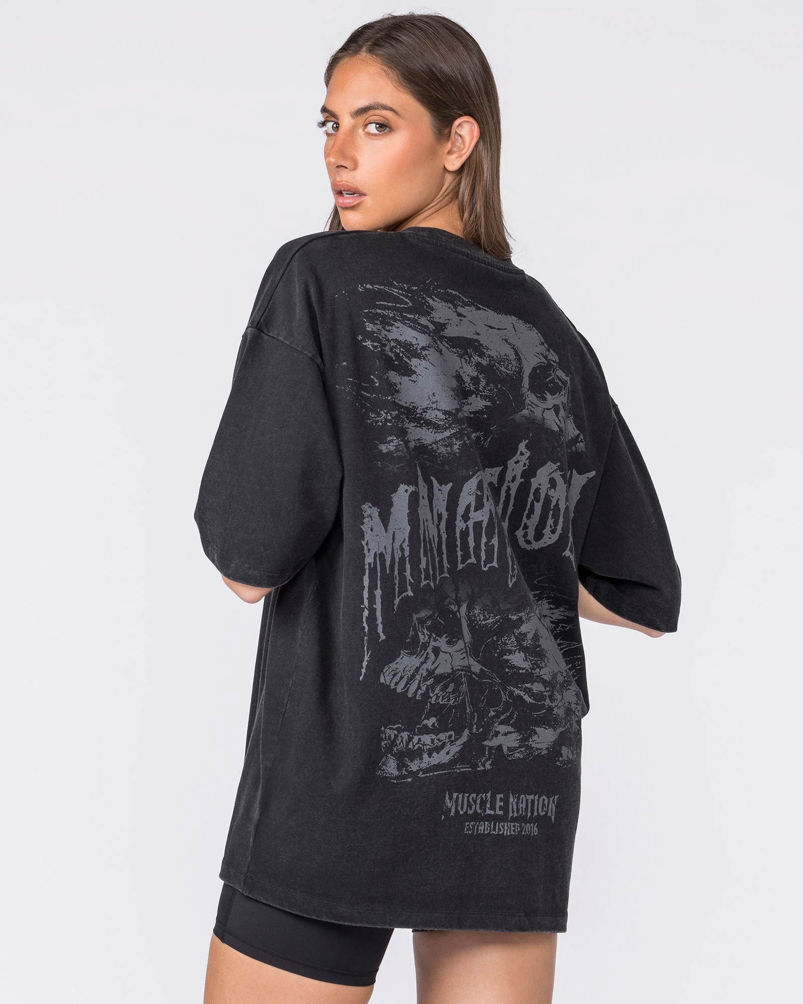 Ruins Oversized Vintage Tee - Washed Black